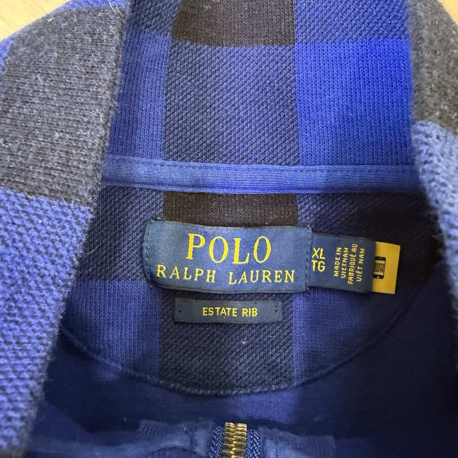 Polo Ralph Lauren Polo Ralph Lauren Estate Rib Pullover XL Buffalo Plaid 1/4 Size US XL / EU 56 / 4 - 8 Thumbnail