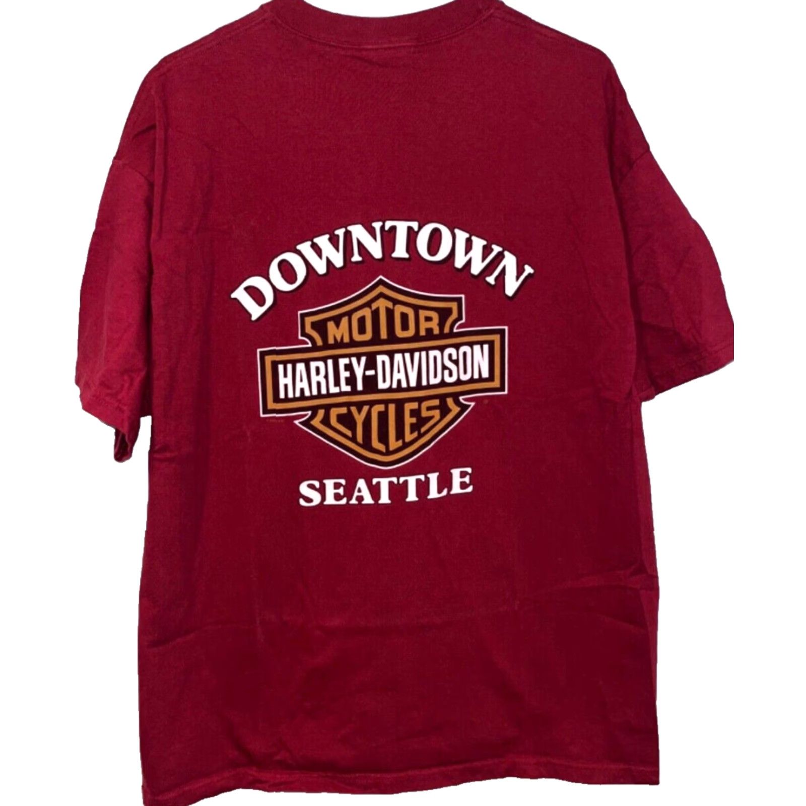 Harley Davidson VINTAGE Harley-Davidson Downtown Seattle USA XL Hanes Beefy-T Biker T Shirt Tee Shirt Tee (Graphic) Size US XL / EU 56 / 4 - 4 Thumbnail