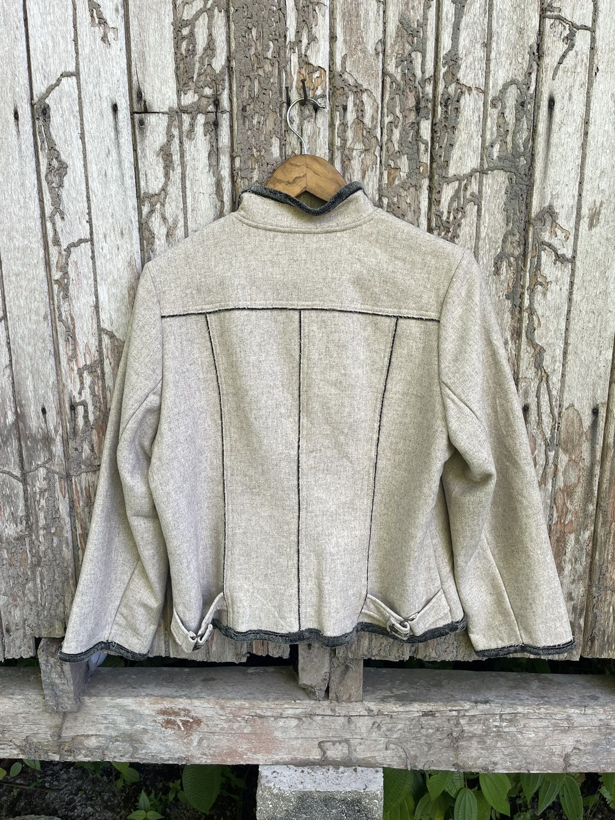 Designer AMISTA Panelled Wool-Blend Fleece Jacket Size M / US 6-8 / IT 42-44 - 10 Thumbnail