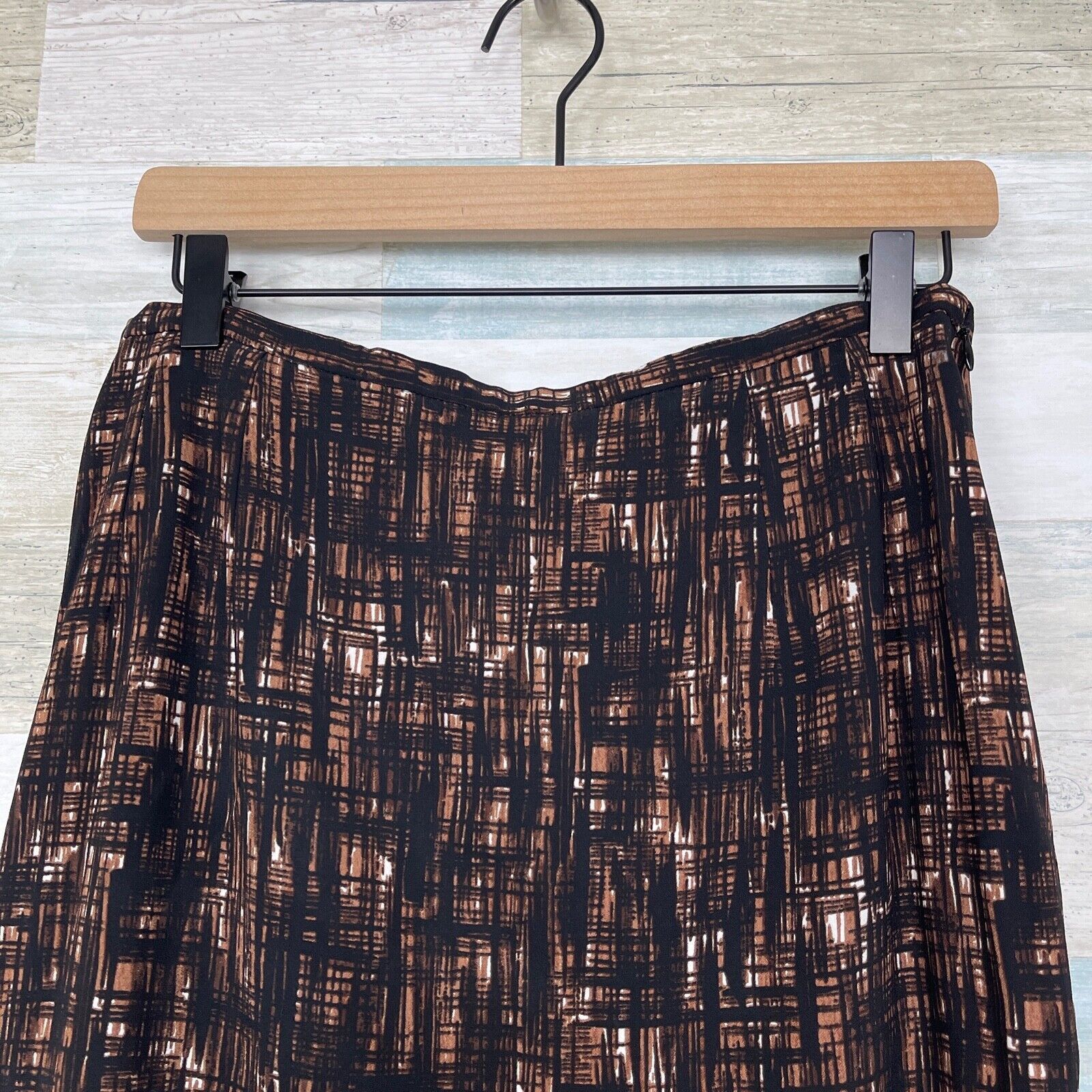 Michael Kors Michael Kors Italy Collection Pencil Skirt Black Brown 12 Size 34" / US 12 / IT 48 - 2 Thumbnail