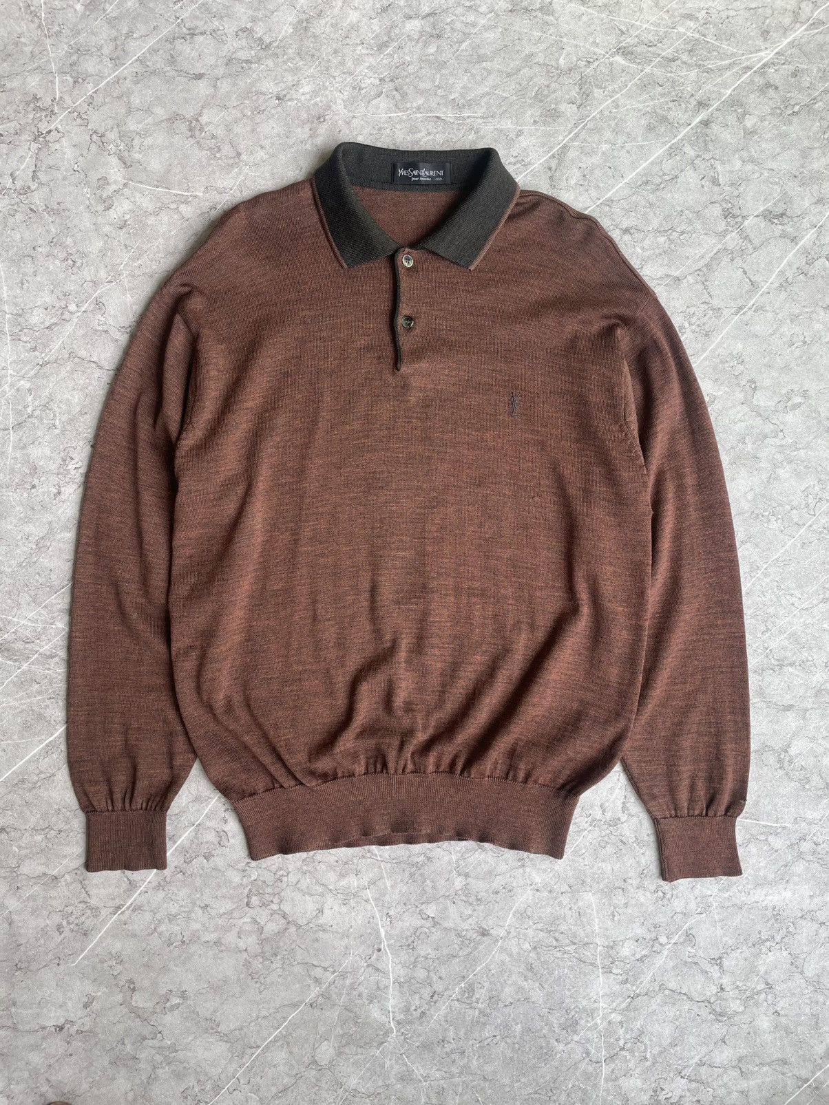 Saint Laurent Paris Yves Saint Laurent YSL Polo shirt Size US L / EU 52-54 / 3 - 1 Thumbnail