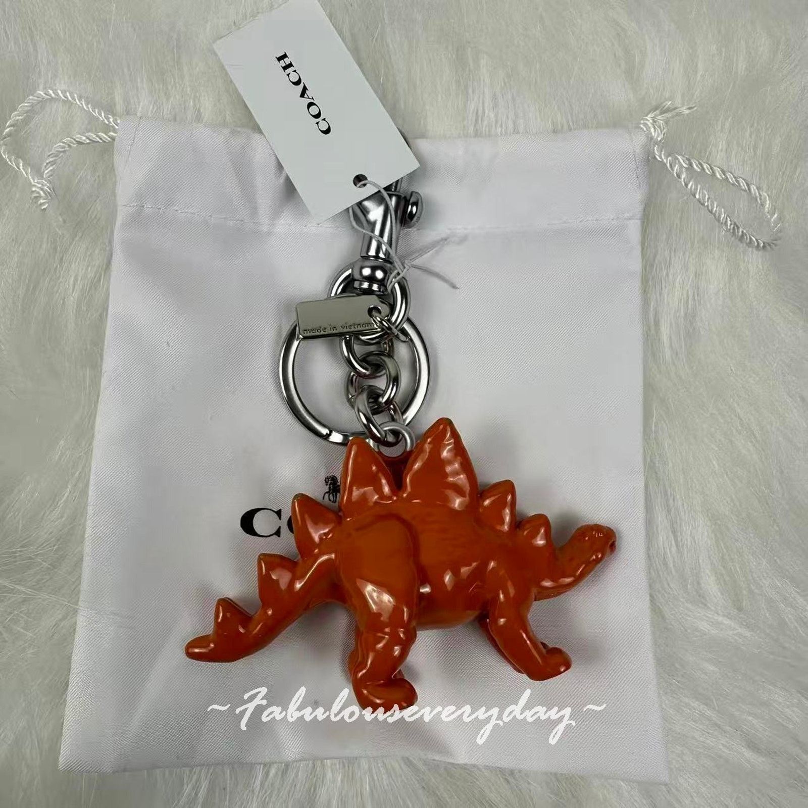 Coach Coach Stegosaurus Bag Charm With Keyring Key Chain CEB63 NWT Size ONE SIZE - 2 Thumbnail