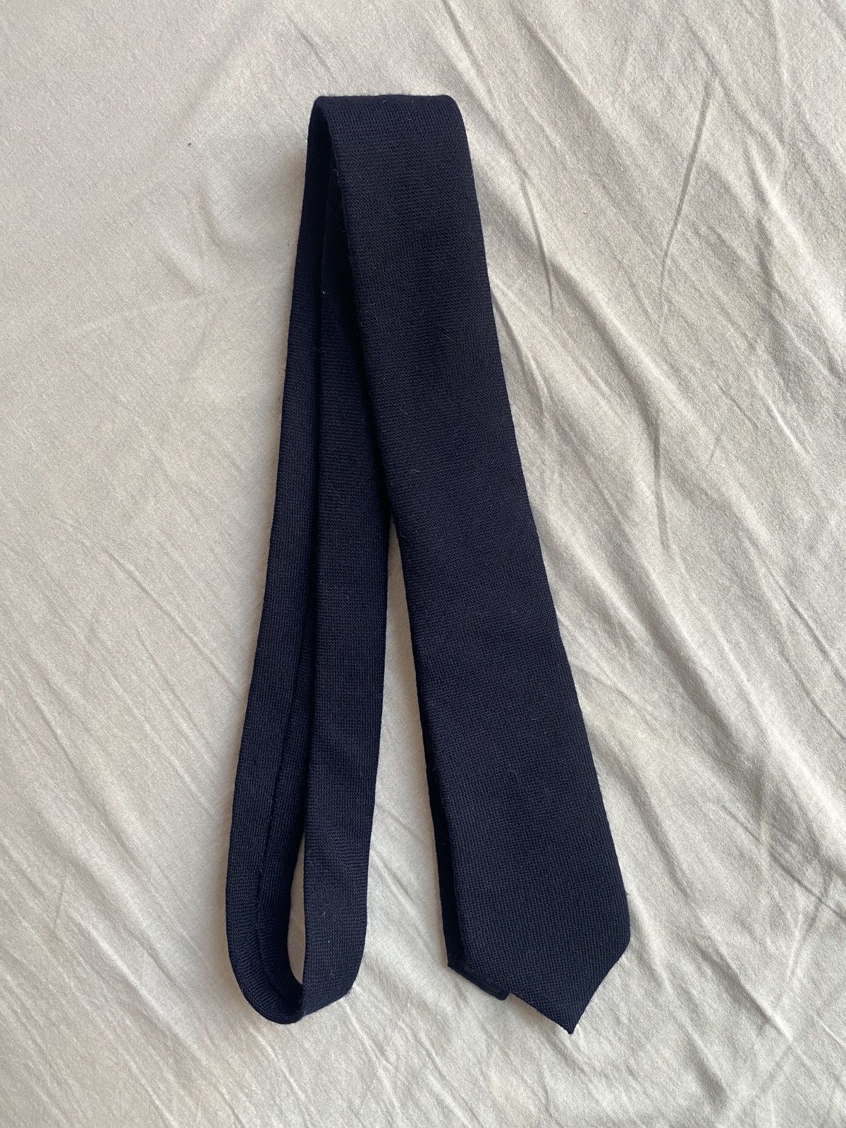 Prada Prada Navy Knit Tie Size ONE SIZE - 1 Thumbnail