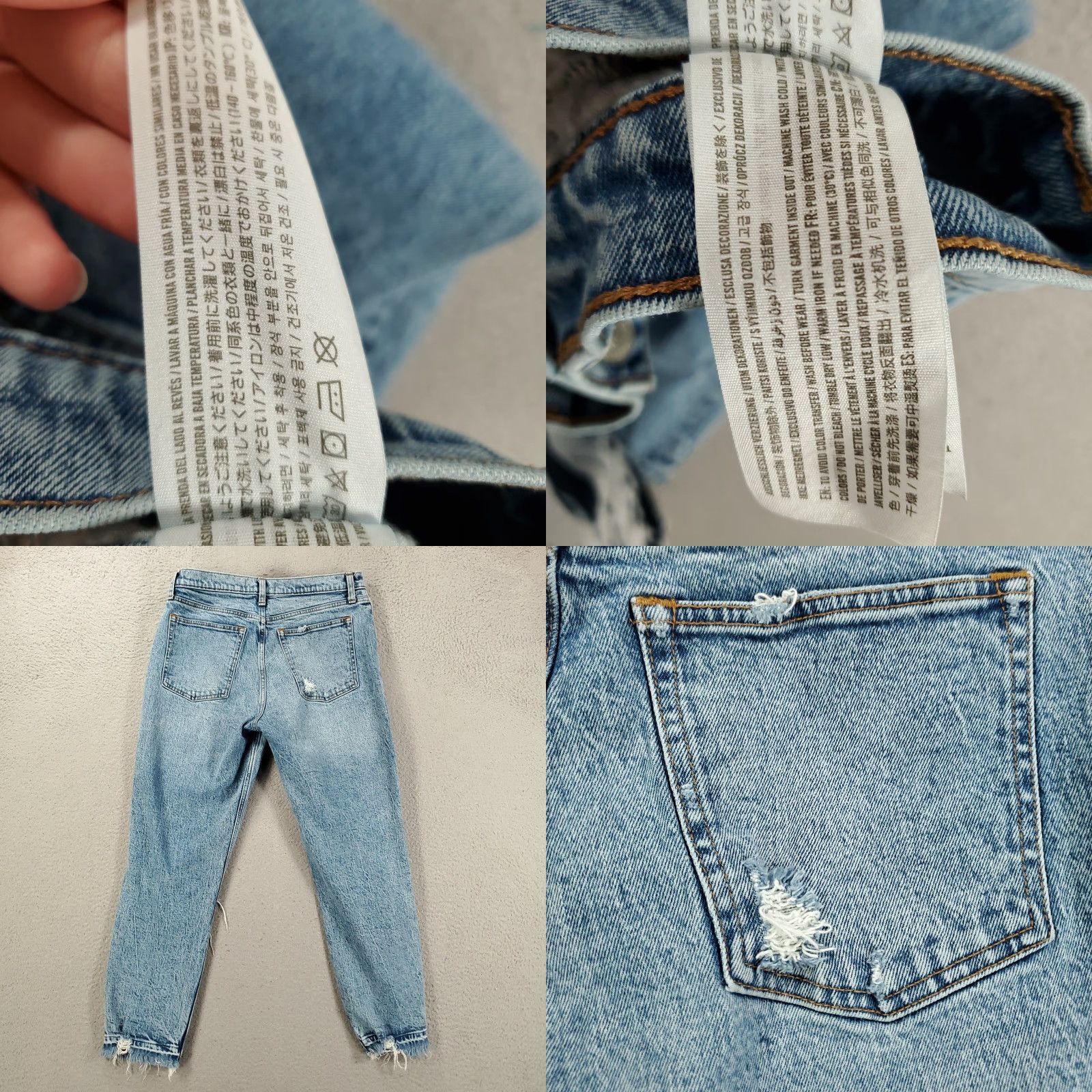 Abercrombie & Fitch VINTAGE Abercrombie & Fitch The Mom High Rise Jeans Size 10 30 R Distressed Denim Size 32" / US 10 / IT 46 - 8 Thumbnail