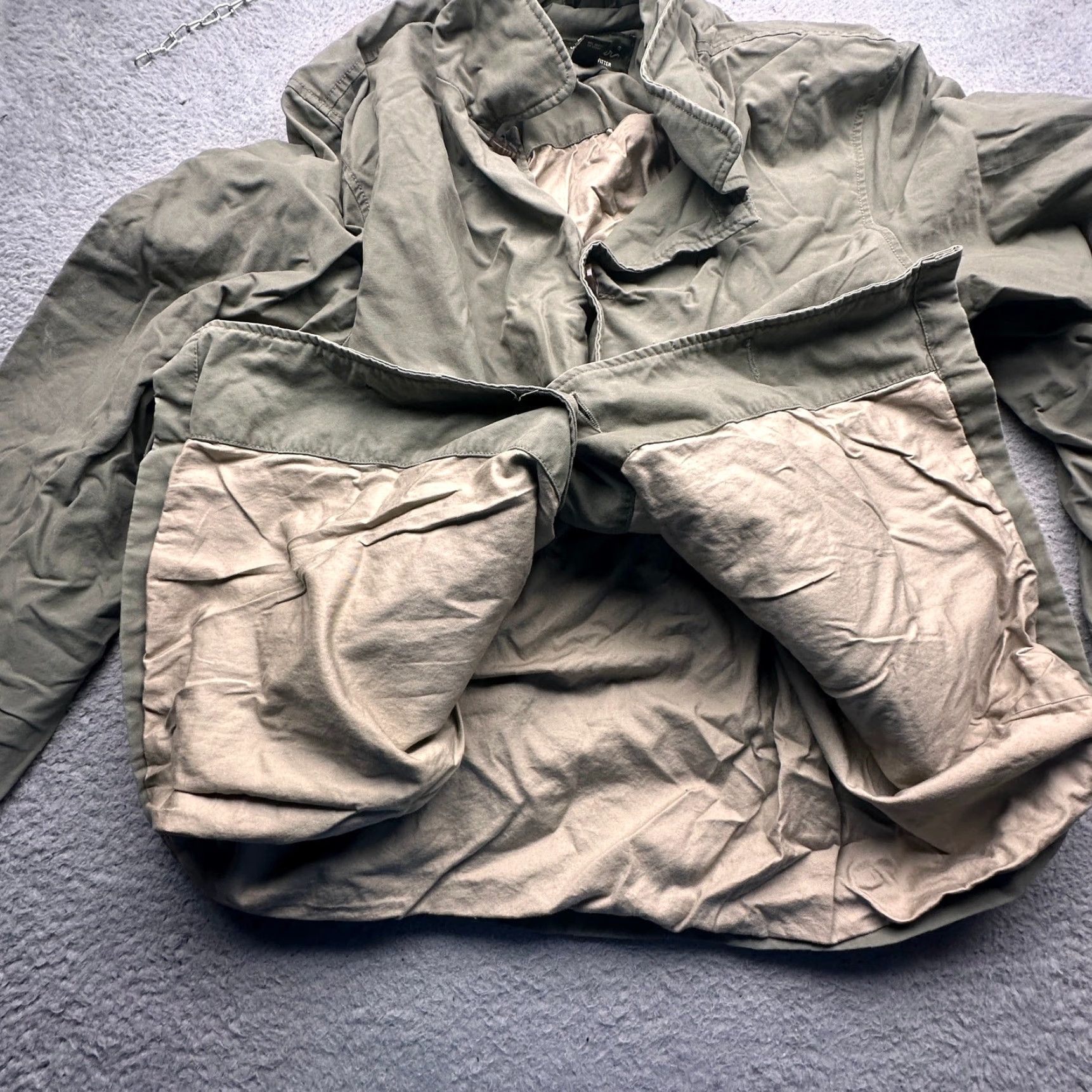 Eddie Bauer VINTAGE Eddie Bauer Button Canvas Field Barn Coat Jacket Mens XLT Tall Olive Green Size US XL / EU 56 / 4 - 7 Thumbnail