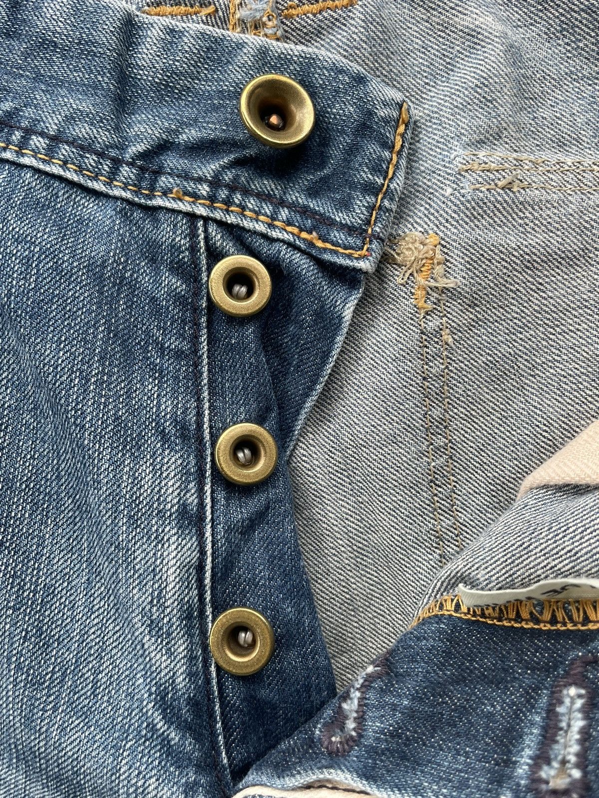 Japanese Brand × Vintage Vintage Blue Way Faded Denim Size US 33 - 18 Thumbnail