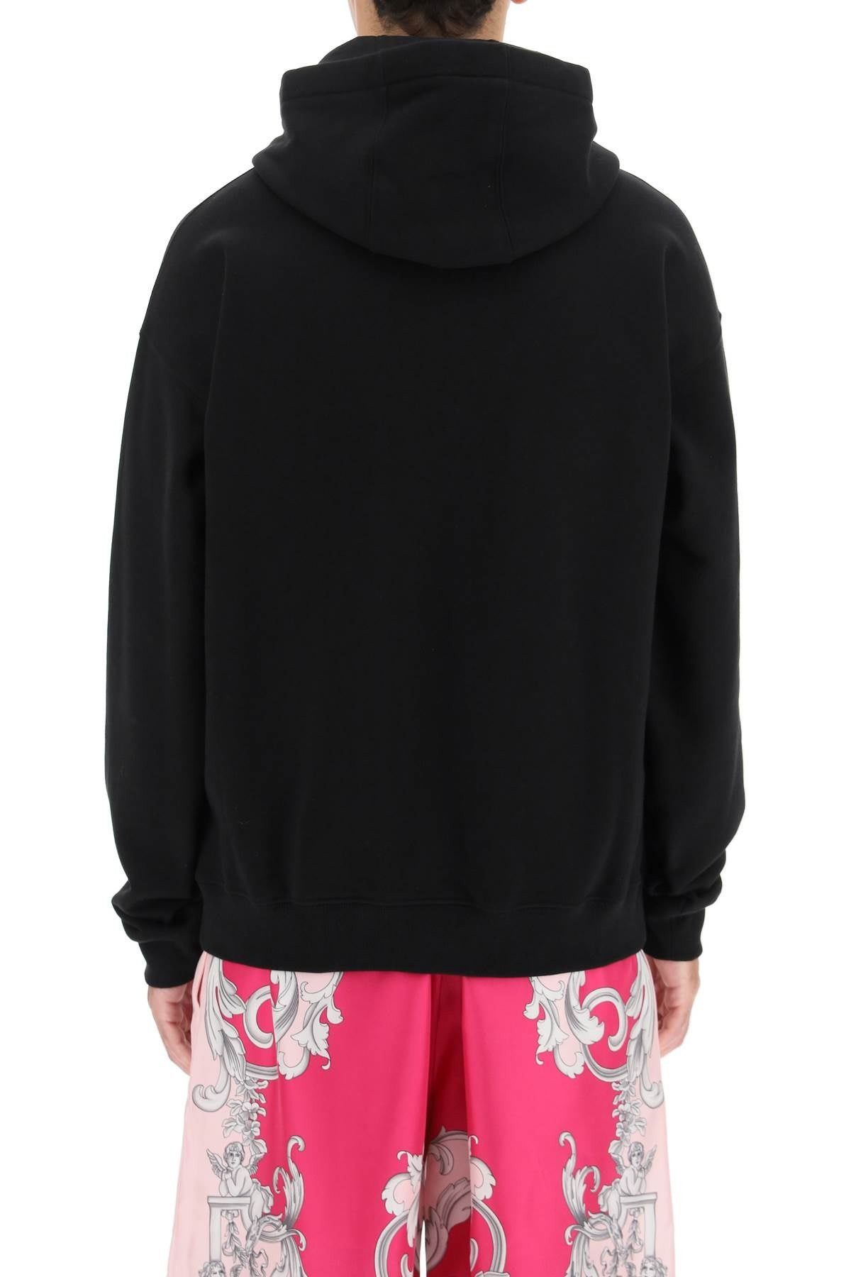 Versace o1y0525 Logo Hoodie in Black Size US S / EU 44-46 / 1 - 3 Thumbnail