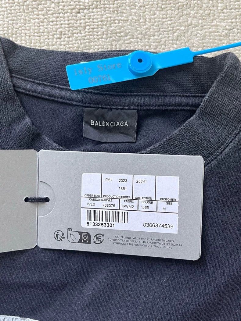 Balenciaga Balenciaga Letter Print Crew Neck Short Sleeve Regular T-S Size M / US 6-8 / IT 42-44 - 5 Thumbnail