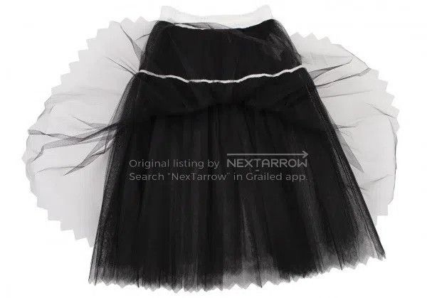 Comme des Garcons Comme Des Garcons size M Black Vintage Tulle Design Skirt Size 23" - 7 Thumbnail