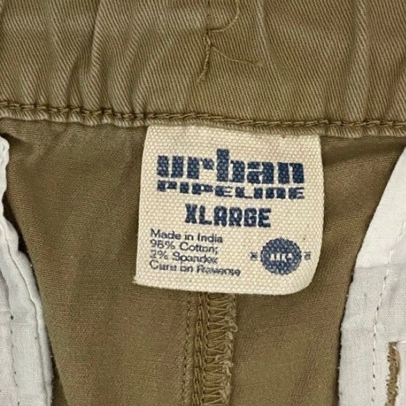 Vintage Urban Pipeline Jogger Pants Mens 30x29 Khaki Beige Chino Stretch Drawstring Relaxed Pockets Casual Size US 30 / EU 46 - 3 Thumbnail
