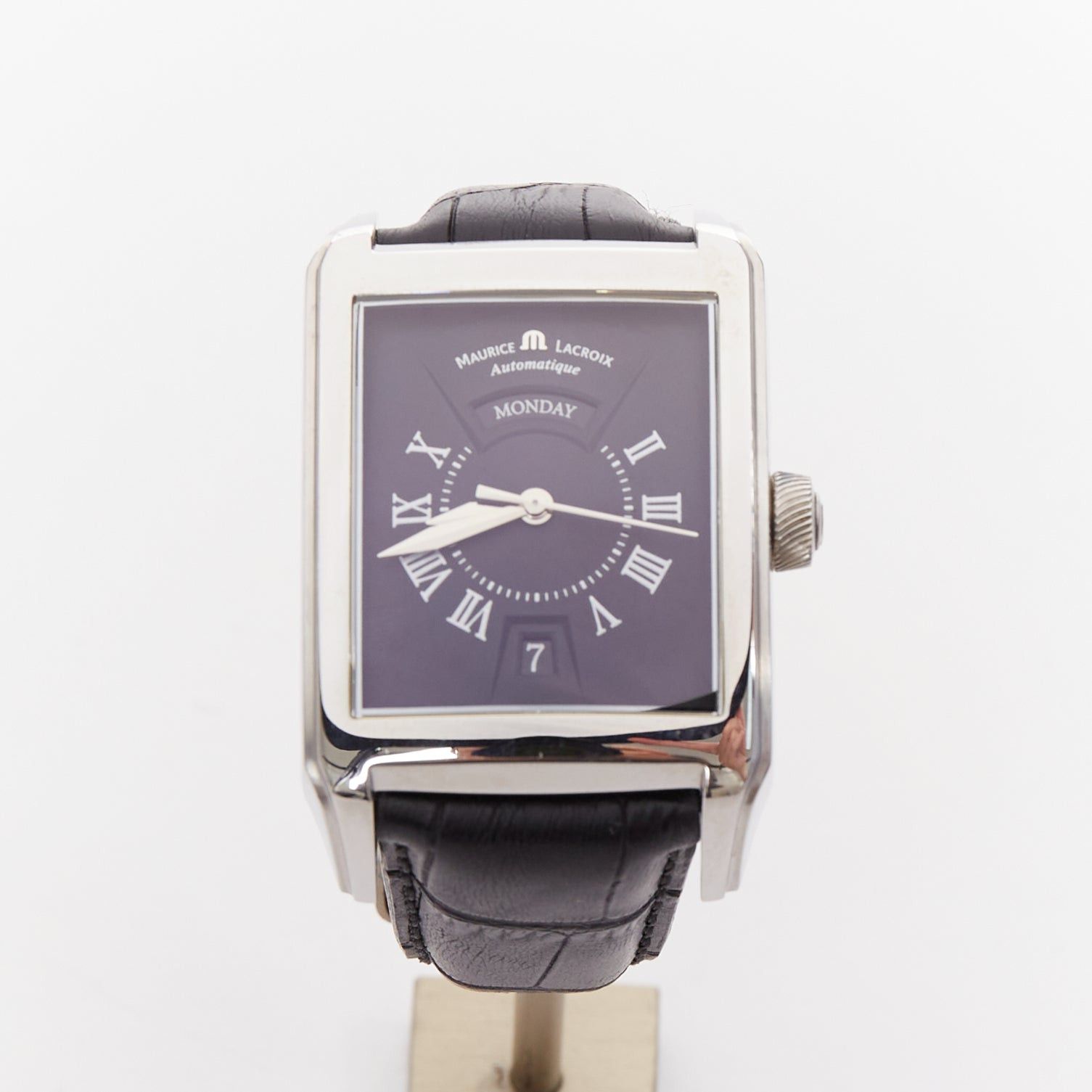 Maurice Lacroix MAURICE LACROIX Pontos XL Rectangulaire Day Date stainless steel black dial rectangular watch Size ONE SIZE - 1 Thumbnail