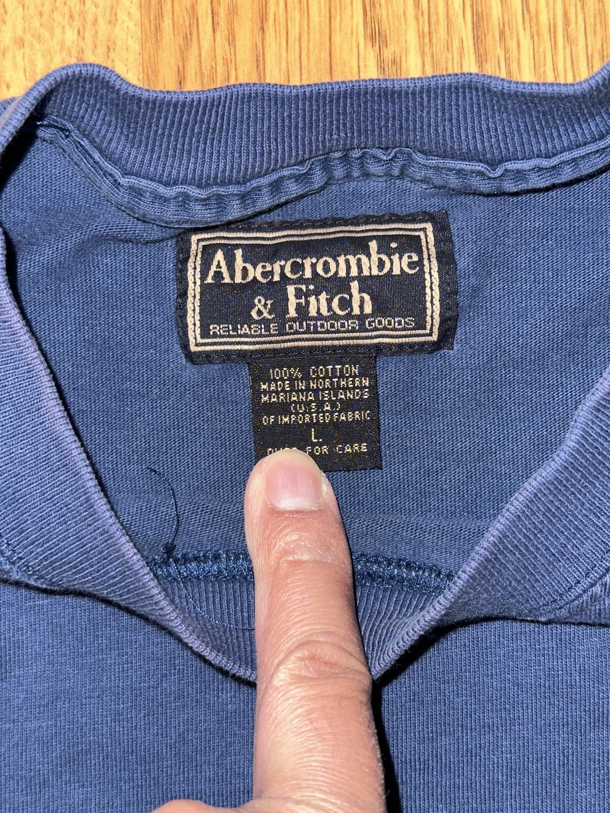 Abercrombie & Fitch × Vintage Vtg 90s Y2K Abercrombie & Fitch Faded Spell Out Graphic Tee Size US XL / EU 56 / 4 - 5 Thumbnail