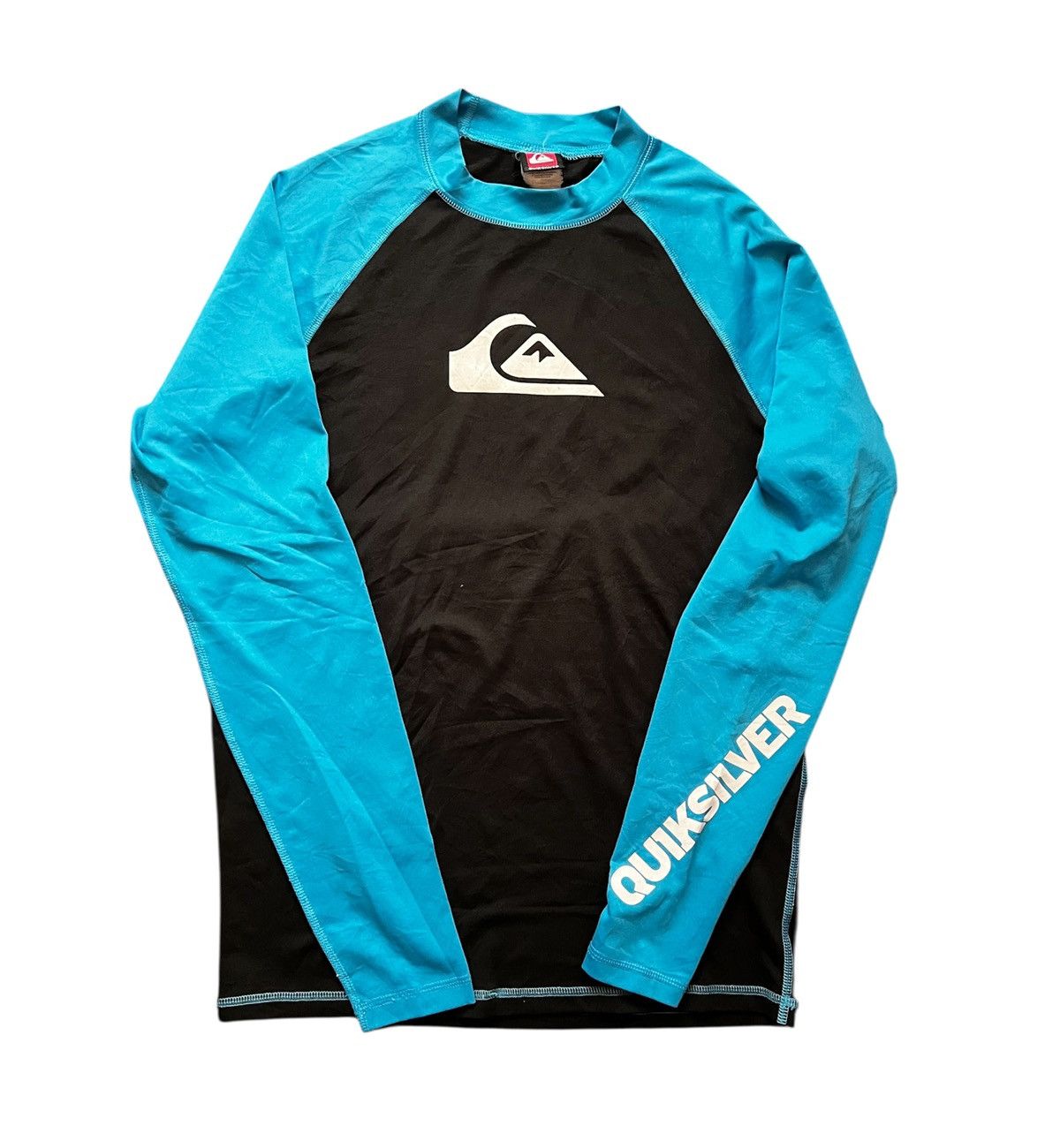 Vintage 🔥HOT DROPS🔥 Quiksilver Swim Shirt Turquoise Black Stretchy Size US M / EU 48-50 / 2 - 1 Thumbnail