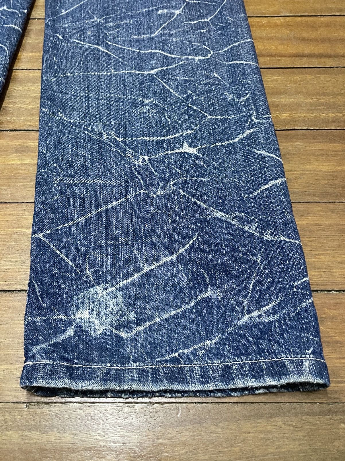 14th Addiction × Japanese Brand × Le Grande Bleu (L.G.B.) Rare Design Vintage Brand Nylaus Double Waist Jeans 2000s Size US 33 - 8 Thumbnail