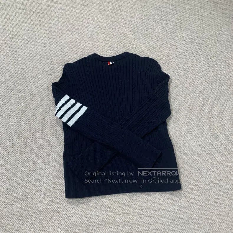 Thom Browne Thom Browne Blue and green cashmere sweater Size US S / EU 44-46 / 1 - 2 Thumbnail