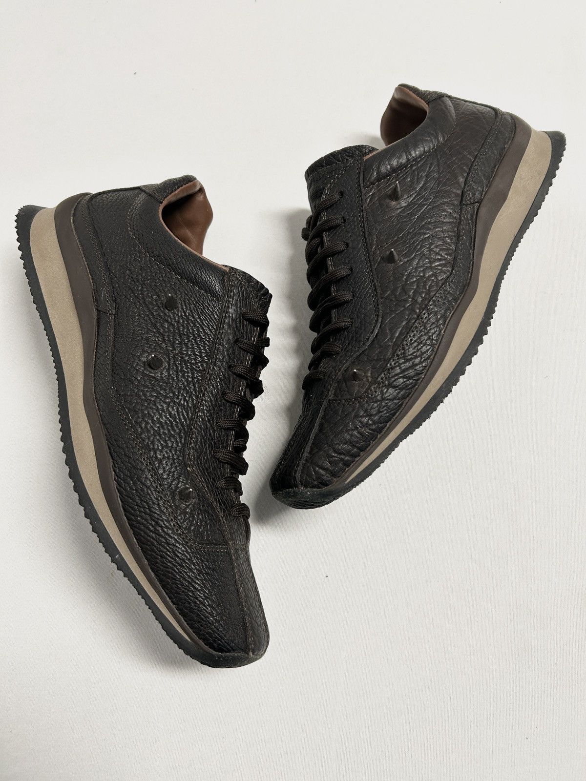Prada 2004 Spiked Leather Sneakers Size US 10 / EU 43 - 2 Thumbnail
