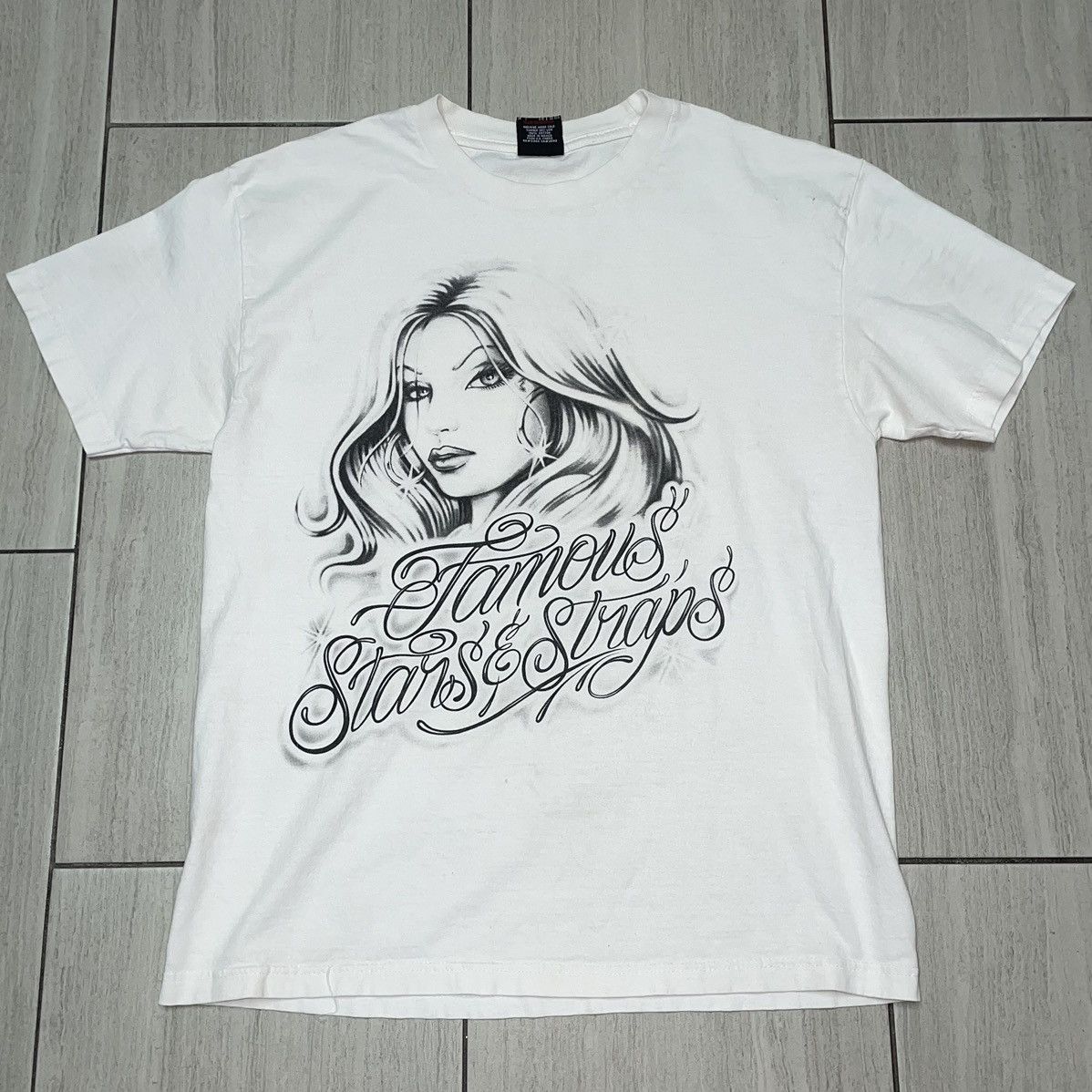 Famous Stars And Straps Famous Stars And Straps Face Tatt RARE T-shirt Size US L / EU 52-54 / 3 - 1 Thumbnail