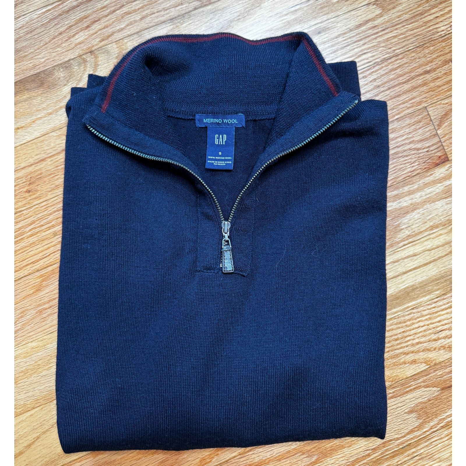 Gap Vintage GAP Merino Wool Quarter Zip Sweater Small Size US S / EU 44-46 / 1 - 1 Thumbnail