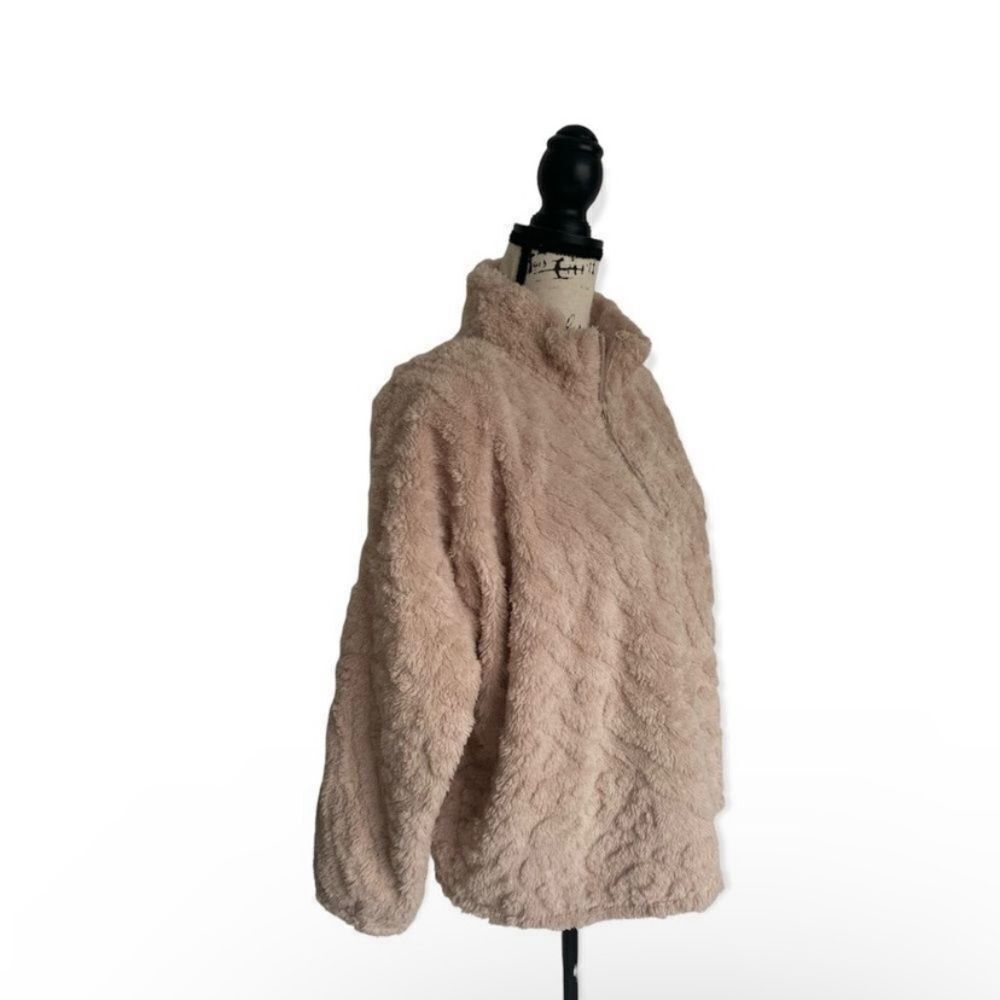 Other Kensie Women’s Sherpa Pullover Size S Fuzzy Half Zip High Co Size S / US 4 / IT 40 - 2 Thumbnail