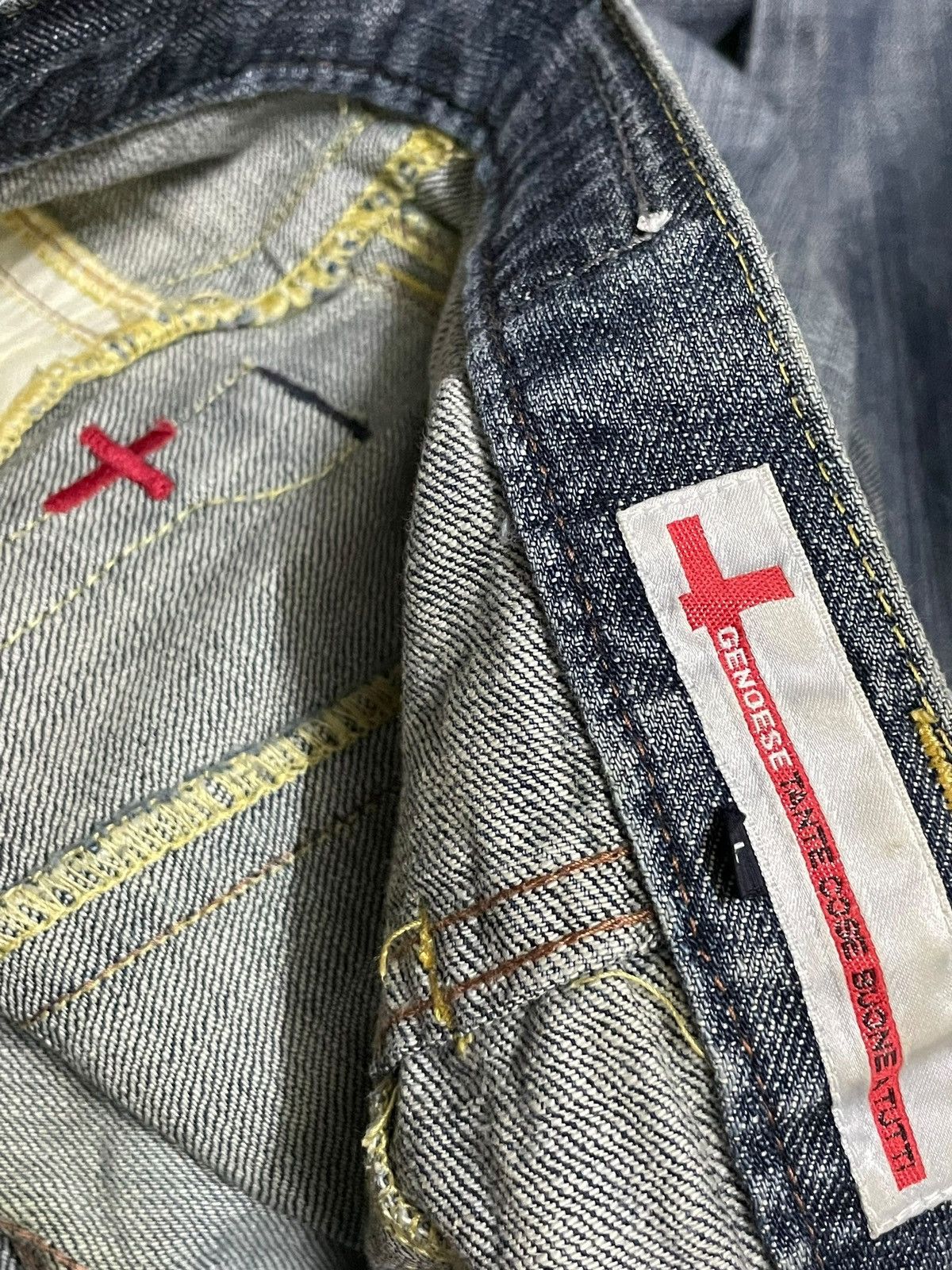 If Six Was Nine Vintage Y2k Genoese Tante Cose Buone Cross Logo Flare Jeans Size US 33 - 15 Thumbnail