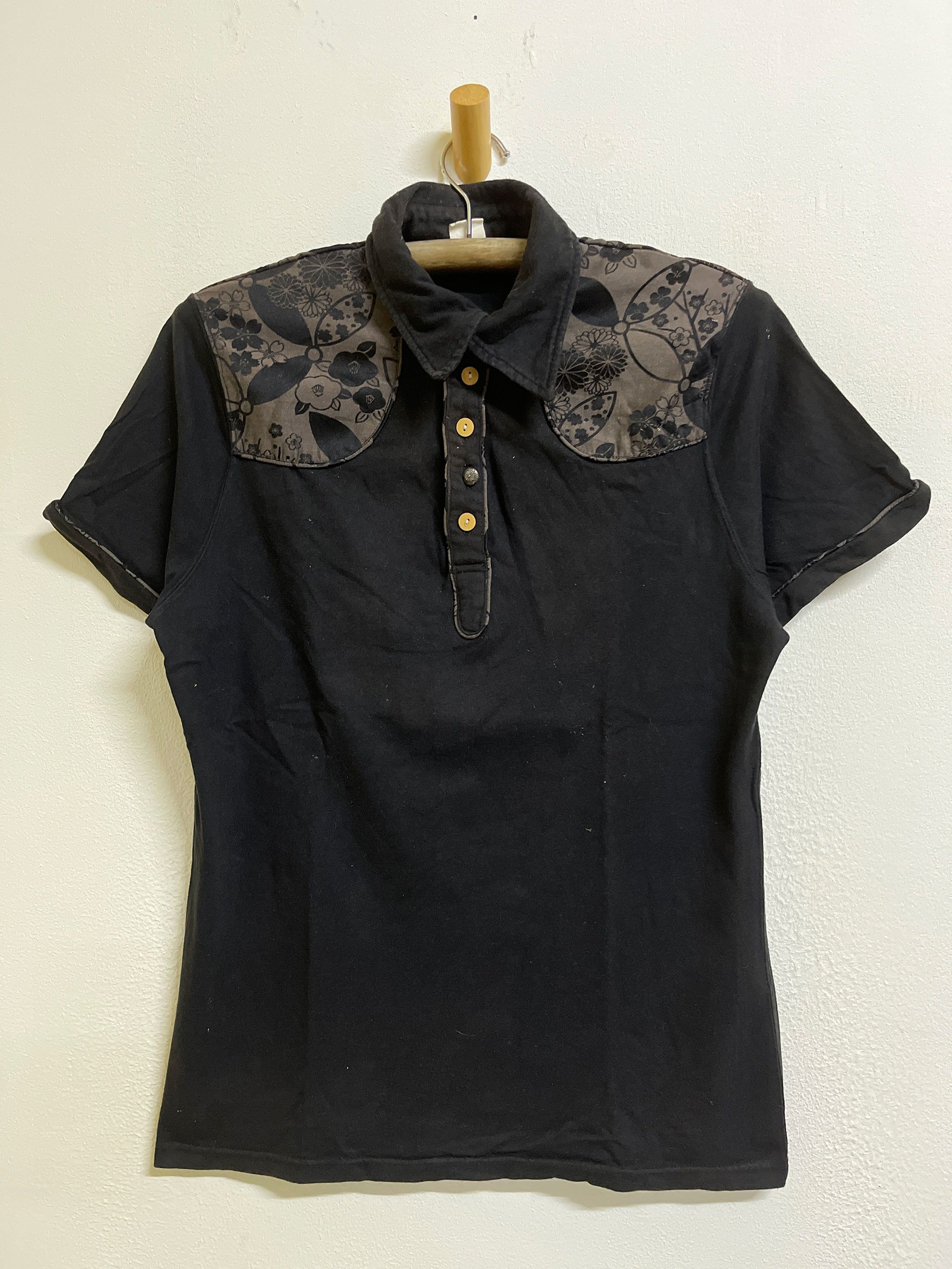 Japanese Brand Eternal Japan Flower Art Patches Slim Polo Kapital Styles Size US M / EU 48-50 / 2 - 1 Thumbnail