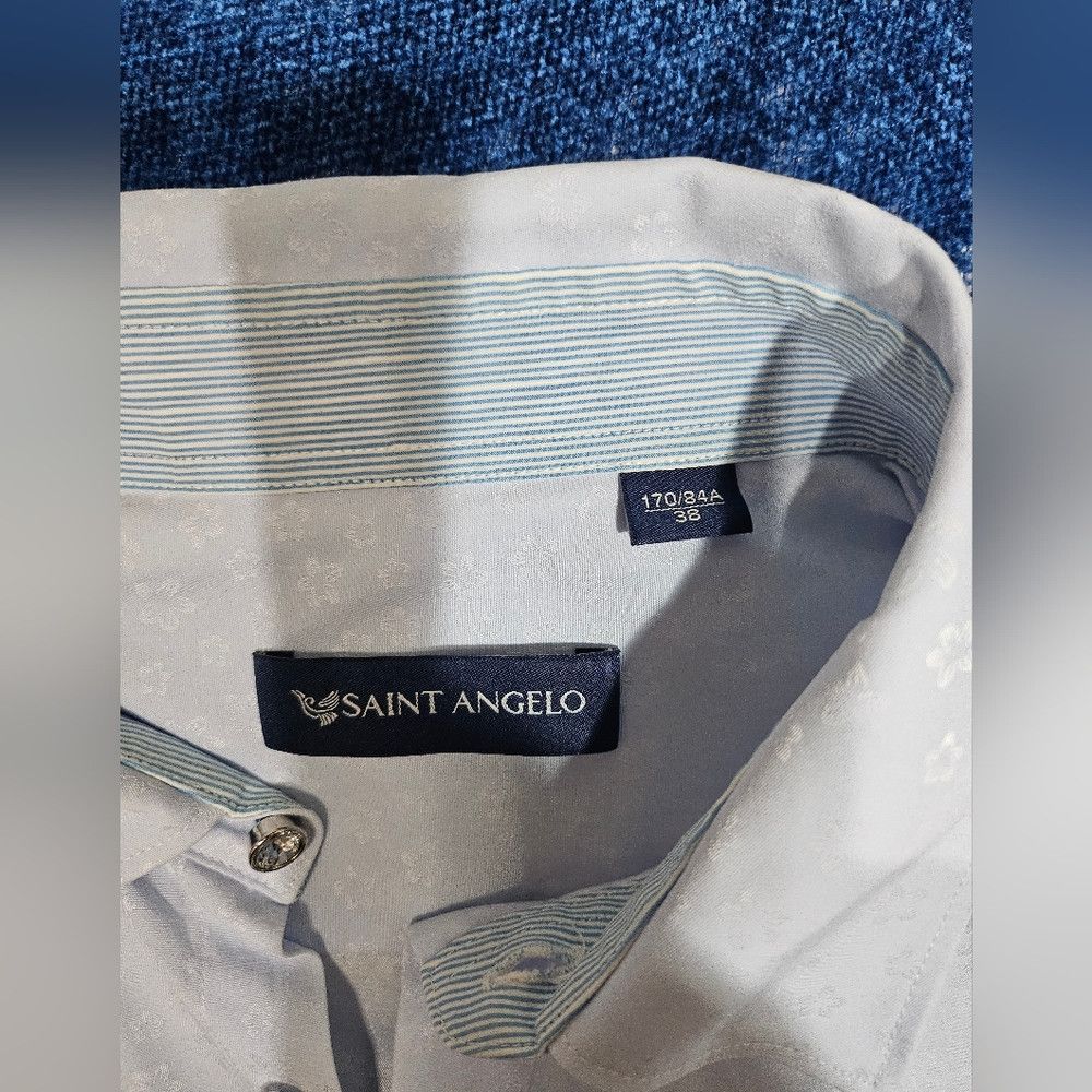 Other Sant Angelo Sky Blue Floral Long Sleeve Dress Shirt Women M Size M / US 6-8 / IT 42-44 - 7 Thumbnail