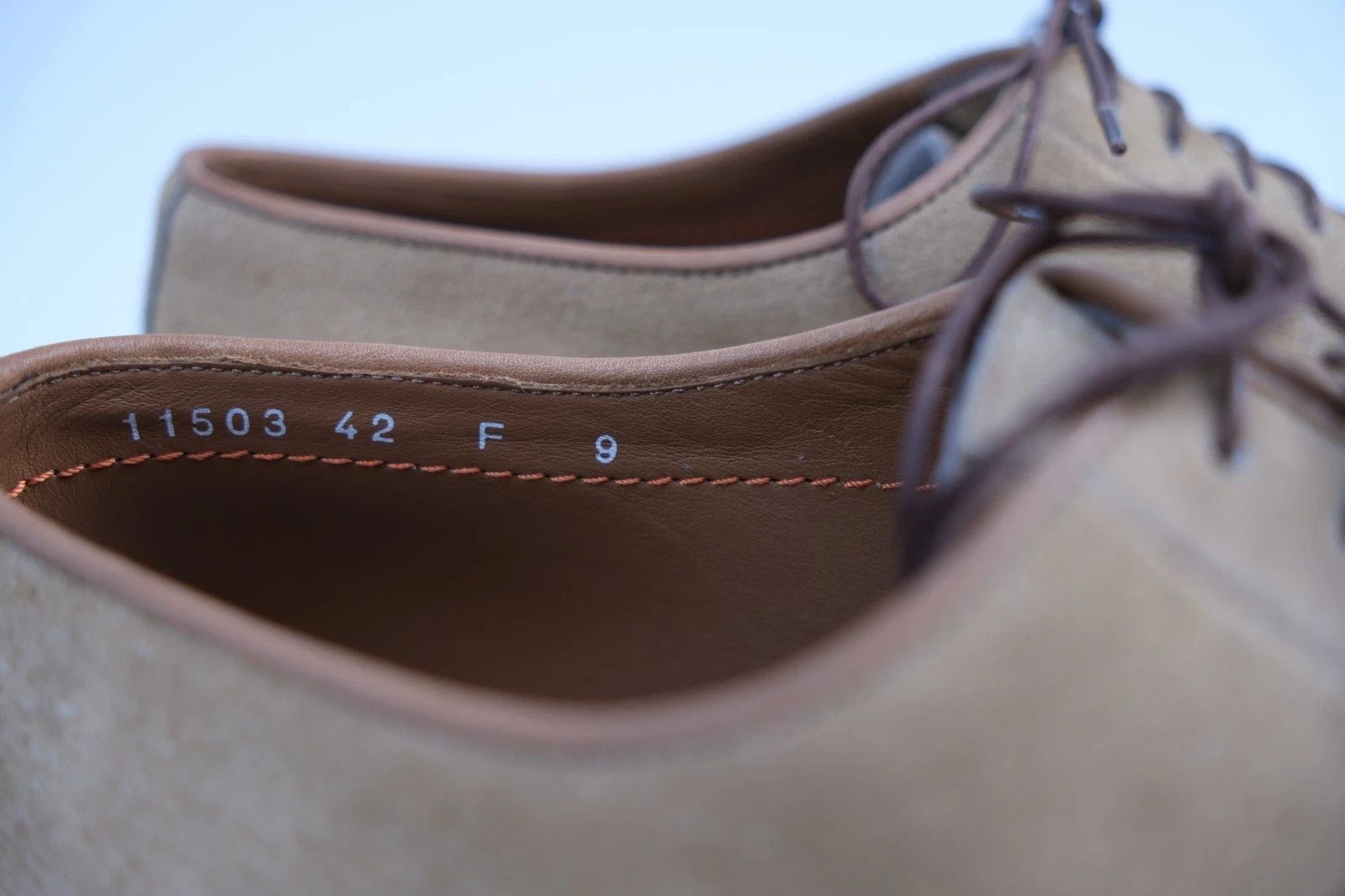 Santoni New Santoni Derby Suede Beige UK 9 US 10 EU 43 Size US 10 / EU 43 - 5 Thumbnail