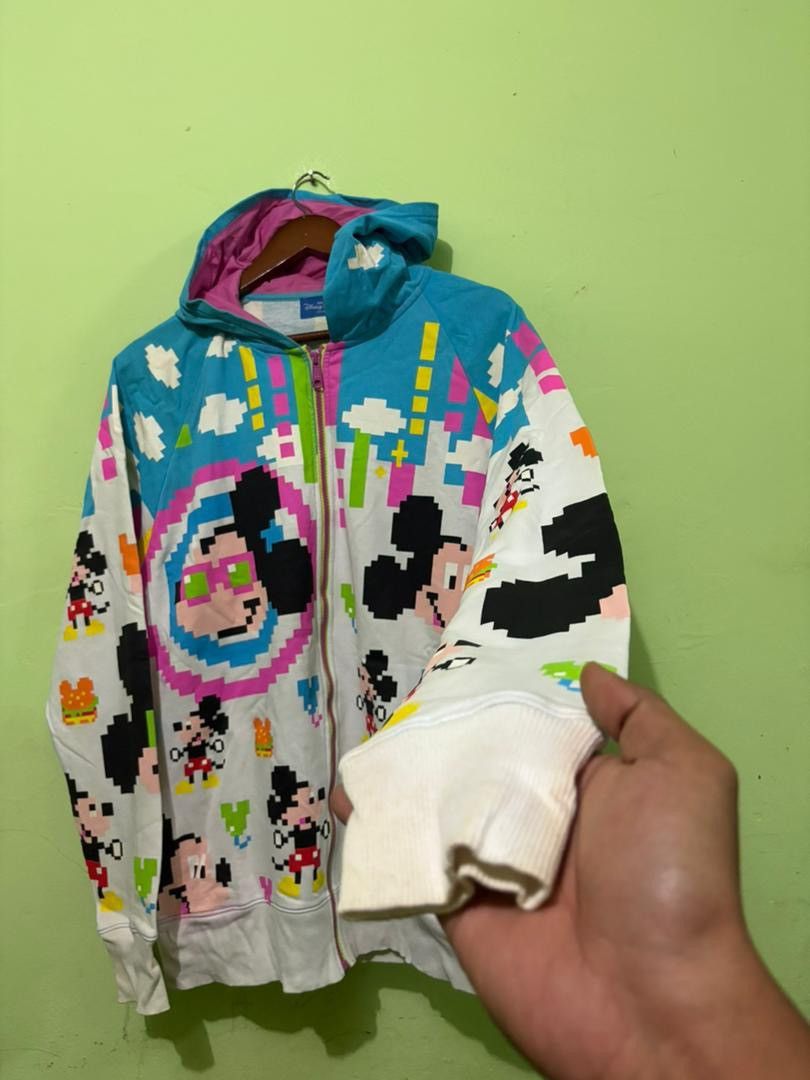 Disney VTG Mickey Mouse Fullprint Sweater Hoodies Multicolor Design Size US XL / EU 56 / 4 - 3 Thumbnail