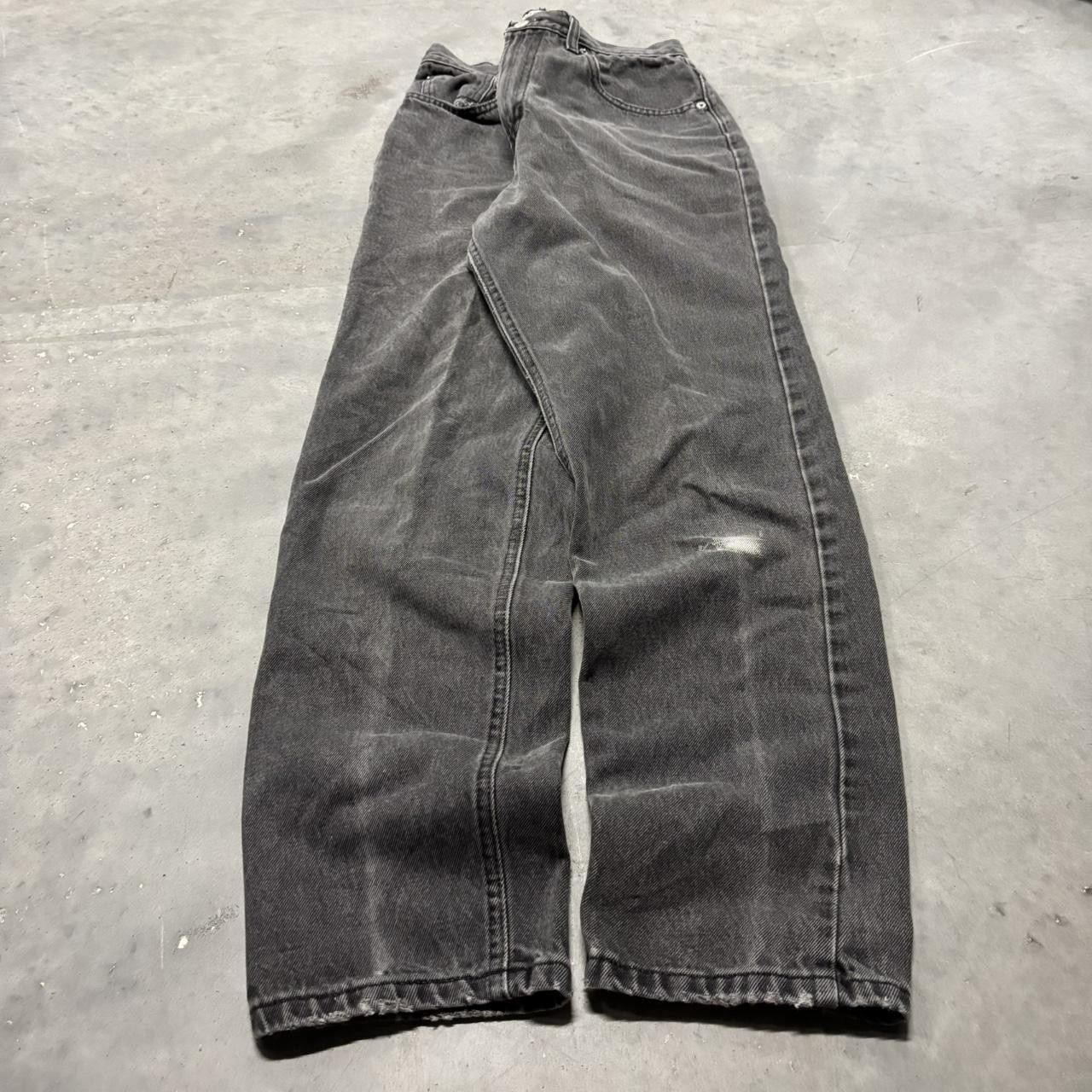 Japanese Brand × Vintage Crazy Vintage Y2K/2000s Grunge Faded Black Denim Jeans! Size US 27 - 3 Thumbnail