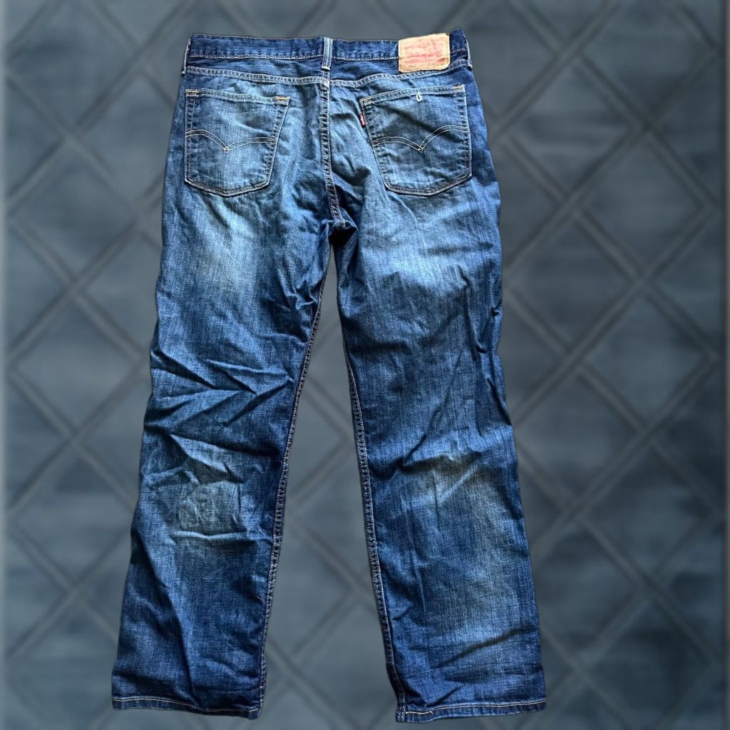 Levi's Levi's 514 Jeans Straight Denim Regular Fit 36x30 Blue Cotton Blend Mens 90s Vintage Theme Logo Leather 500 Series Slit? Size US 36 / EU 52 - 1 Thumbnail