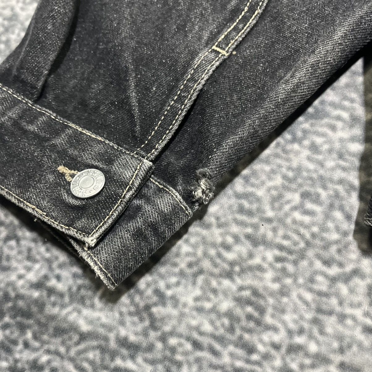 Guess VINTAGE 90s GUESS BLACK DENIM TRUCKER JACKET GRUNGE SIZE 3XL Size US XXL / EU 58 / 5 - 11 Thumbnail