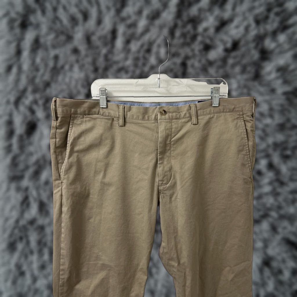 Polo Ralph Lauren Polo Ralph Lauren Chino Pants Mens 38x30 Tan Slim Stretch Cotton Twill Flat Front Zip Embroidered Logo Straight Leg Casual Workwear Size US M / EU 48-50 / 2 - 1 Thumbnail