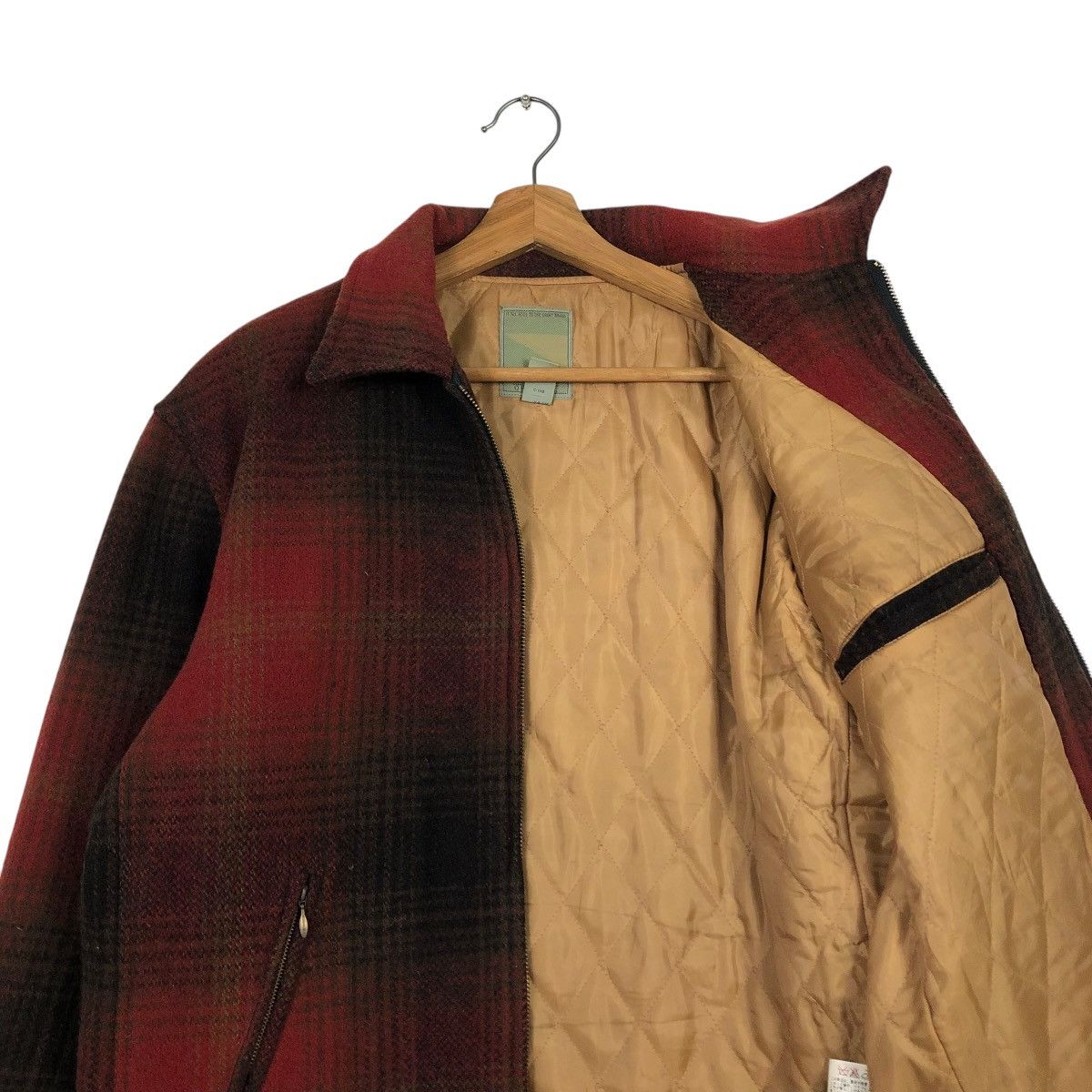 Japanese Brand 🔥VINTAGE CHORE WOOL JACKET UNIQLO TARTAN ISSEY MIYAKE Size US M / EU 48-50 / 2 - 14 Thumbnail