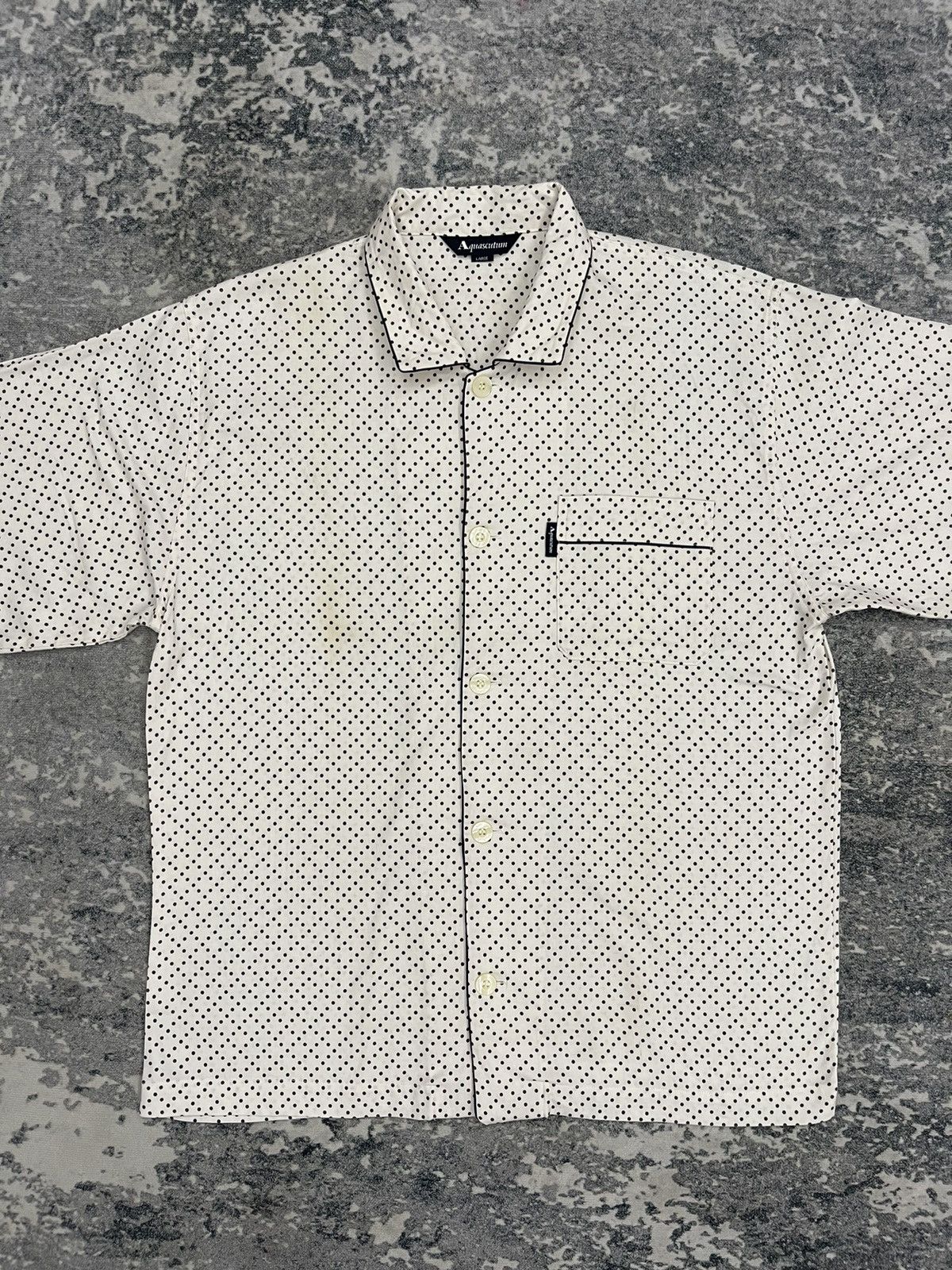 Aquascutum Aquascutum London Polka Dot Camp Collar Loungewear Shirt Size US L / EU 52-54 / 3 - 1 Thumbnail