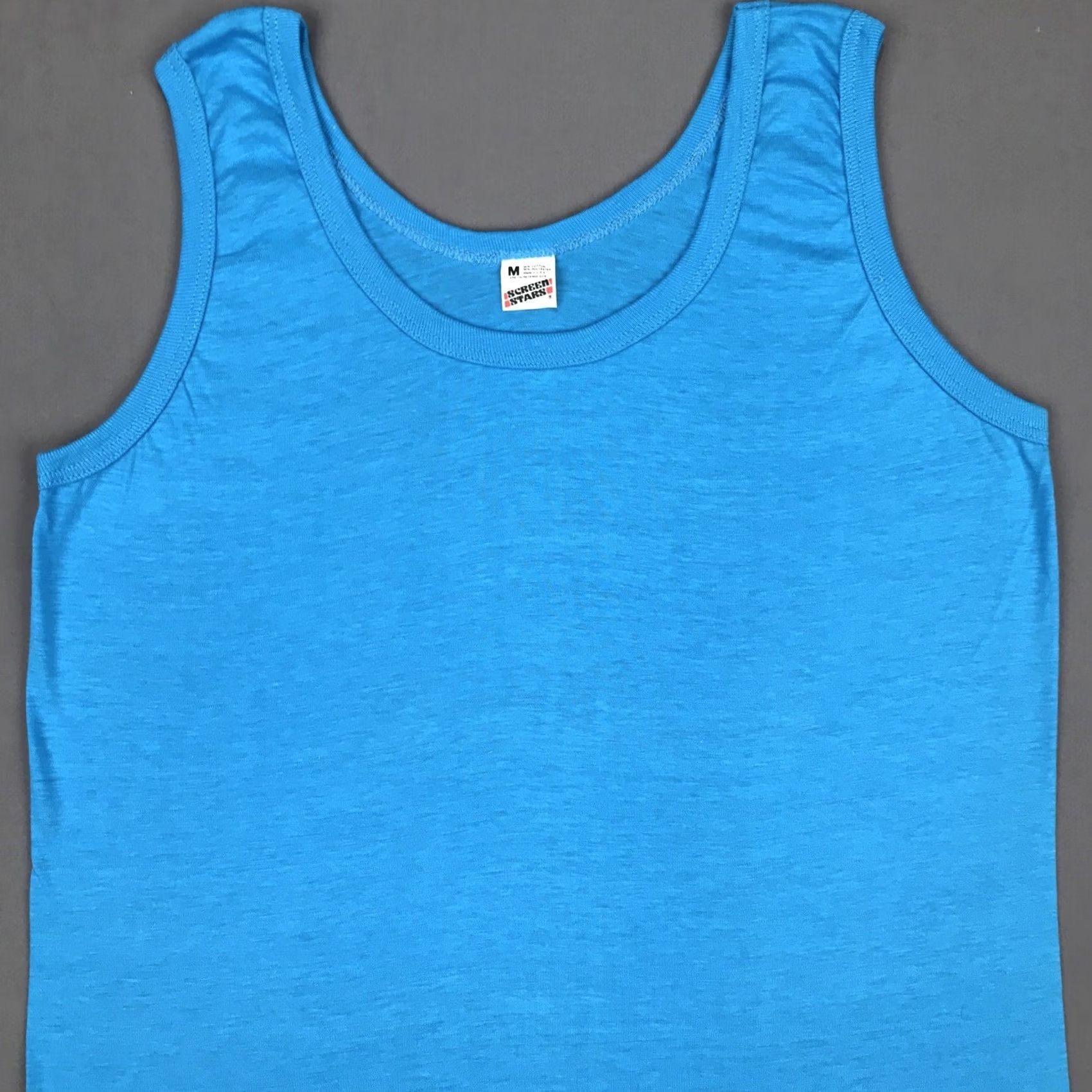 Vintage VINTAGE Screen Stars T-Shirt XS Soft Thin Blue Tank Top Sleeveless Crew Neck Men 80s 90s Size US XS / EU 42 / 0 - 2 Thumbnail