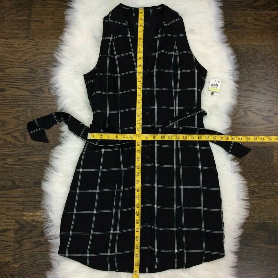 Other NWT INC Shirt dress Size 4 Tie Waist Sleeveless Plaid Lined Size S / US 4 / IT 40 - 12 Thumbnail