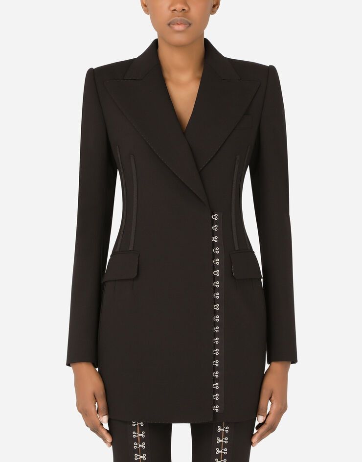 Dolce & Gabbana o1y0825 Crepe Jacket in Black Size M / US 6-8 / IT 42-44 - 4 Thumbnail