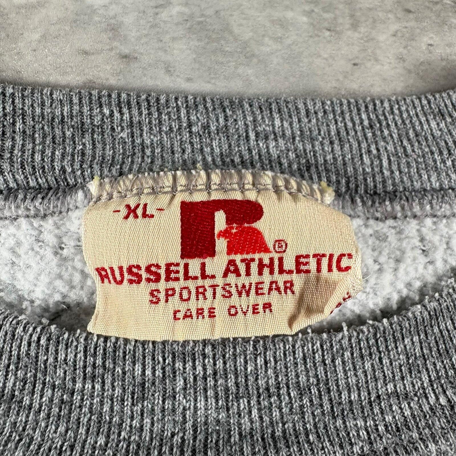 Russell Athletic Vintage 90s grey essential blank sweatshirt Size US XL / EU 56 / 4 - 2 Thumbnail