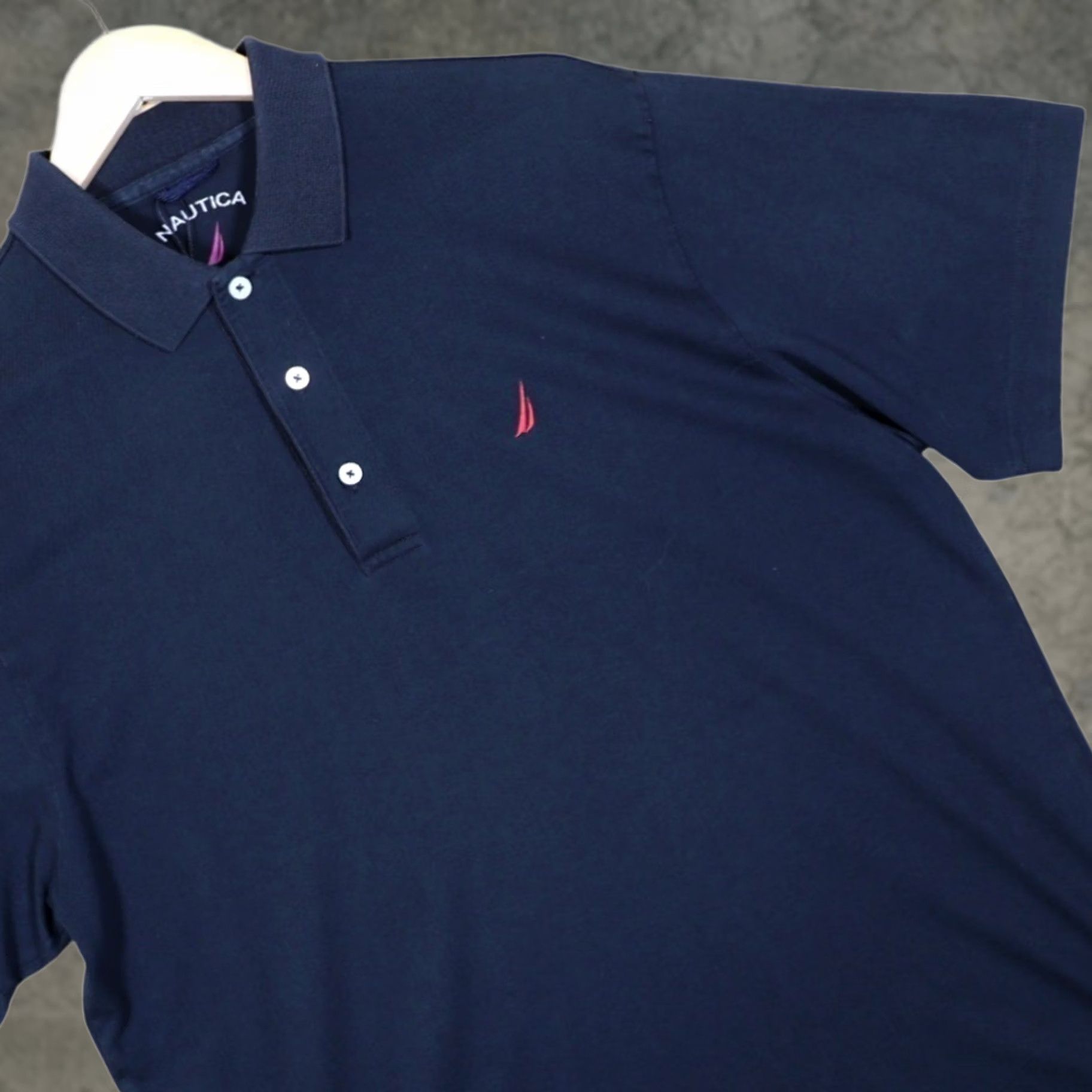 Nautica Nautica Polo Shirt Mens Short Sleeve Black 100% Cotton Pima Embroidered Logo Red Sailboat Size M Size US M / EU 48-50 / 2 - 1 Thumbnail