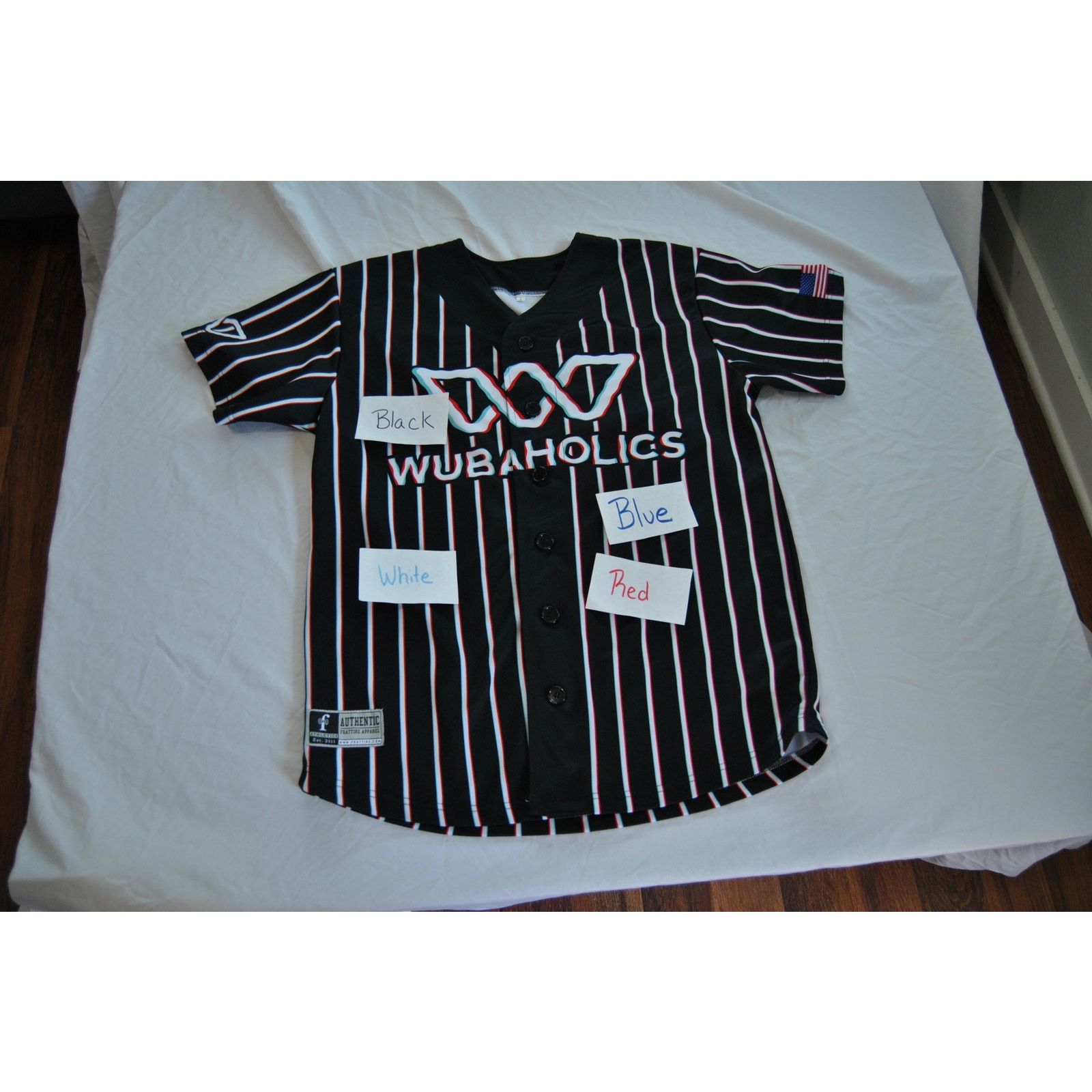 Other Wubaholics Jersey Shirt Black with Trippy Stripes #19 Size US L / EU 52-54 / 3 - 11 Thumbnail