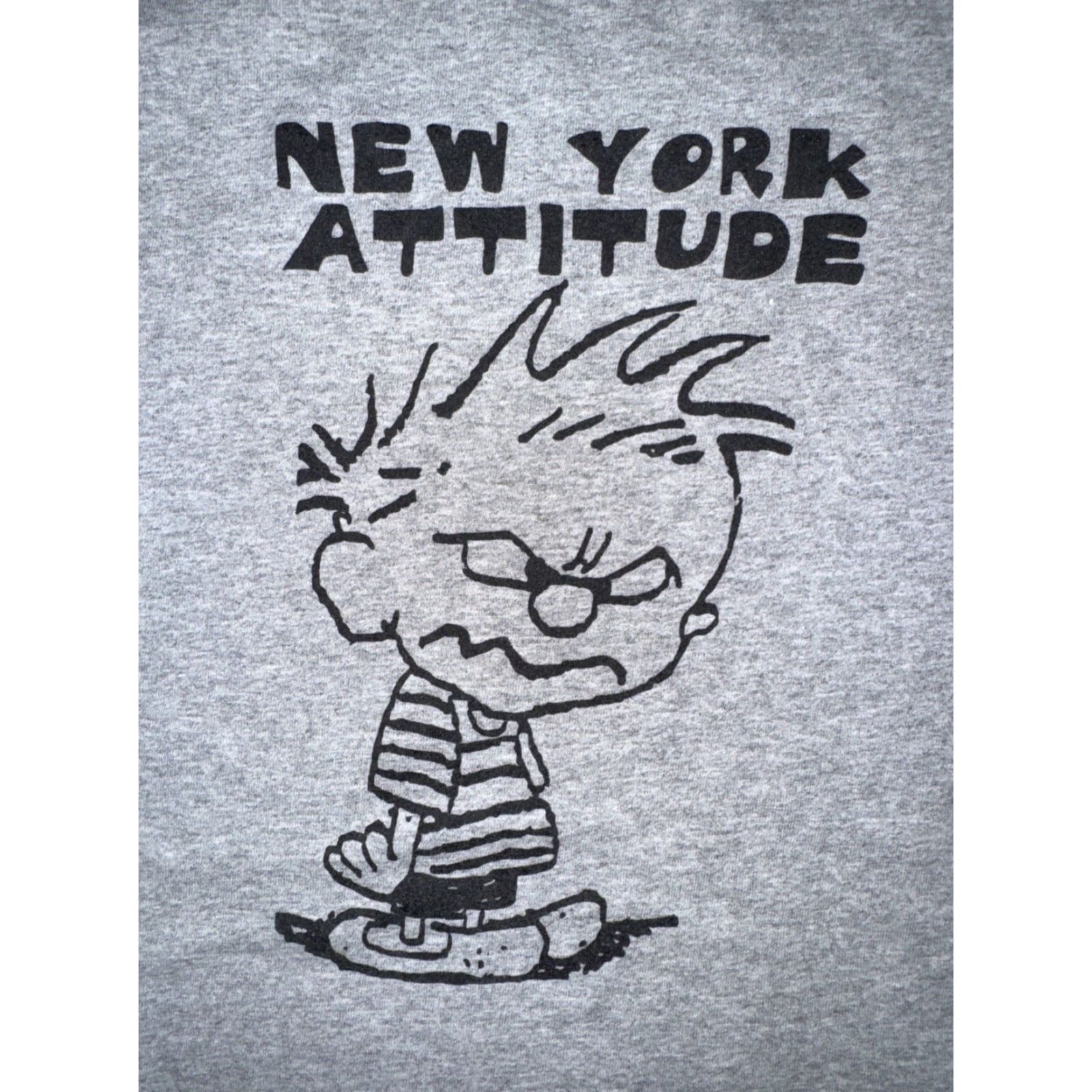 Sea New York VINTAGE New York Attitude Graphic T-Shirt Mens T-Shirt 2XL Gray Cartoon 90s Y2K Skater Size US XXL / EU 58 / 5 - 2 Thumbnail