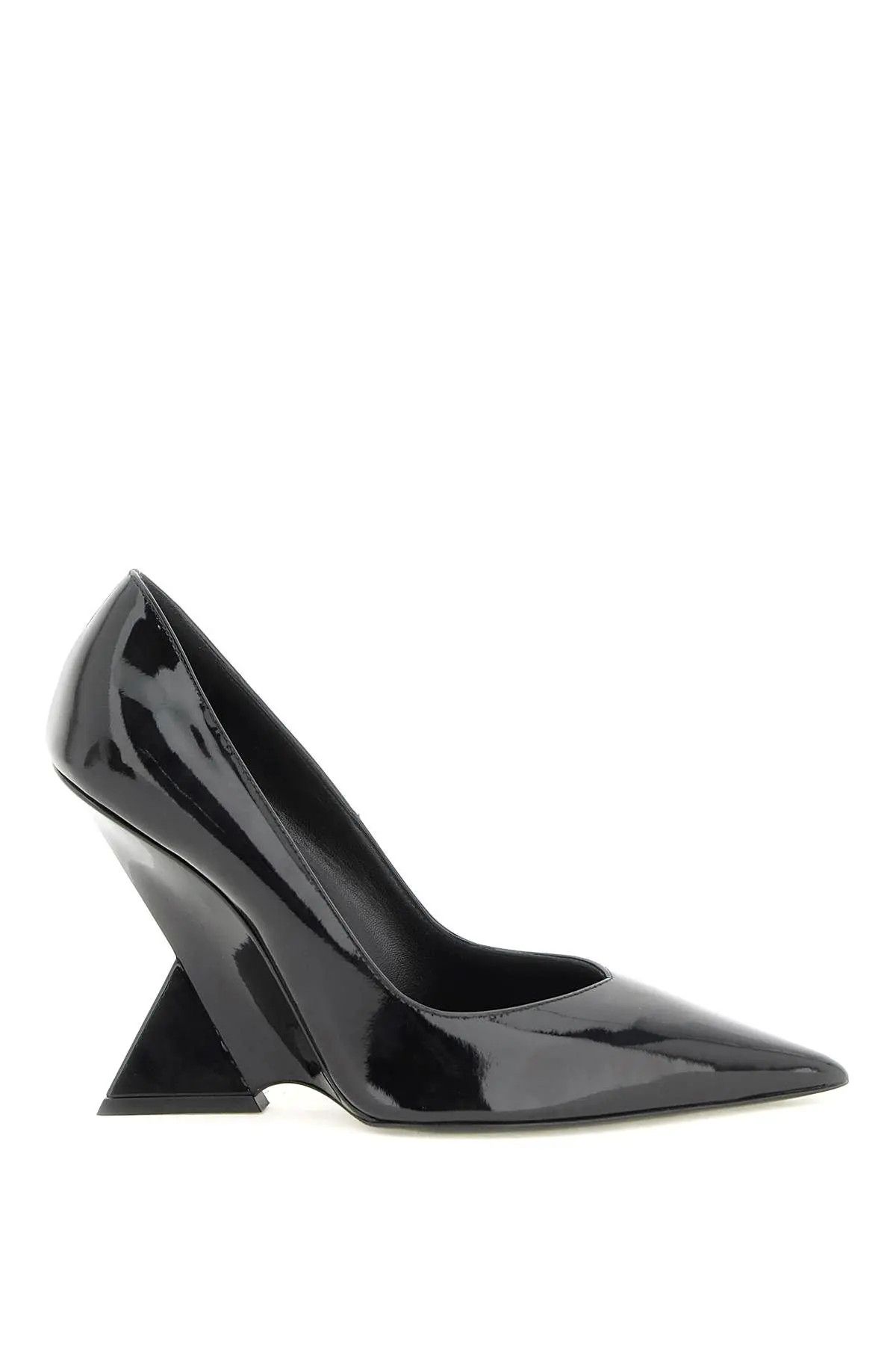 image of The Attico O1S22I1N1223 Leather Cheope Pumps In Black Shoes, Women's (Size 9)