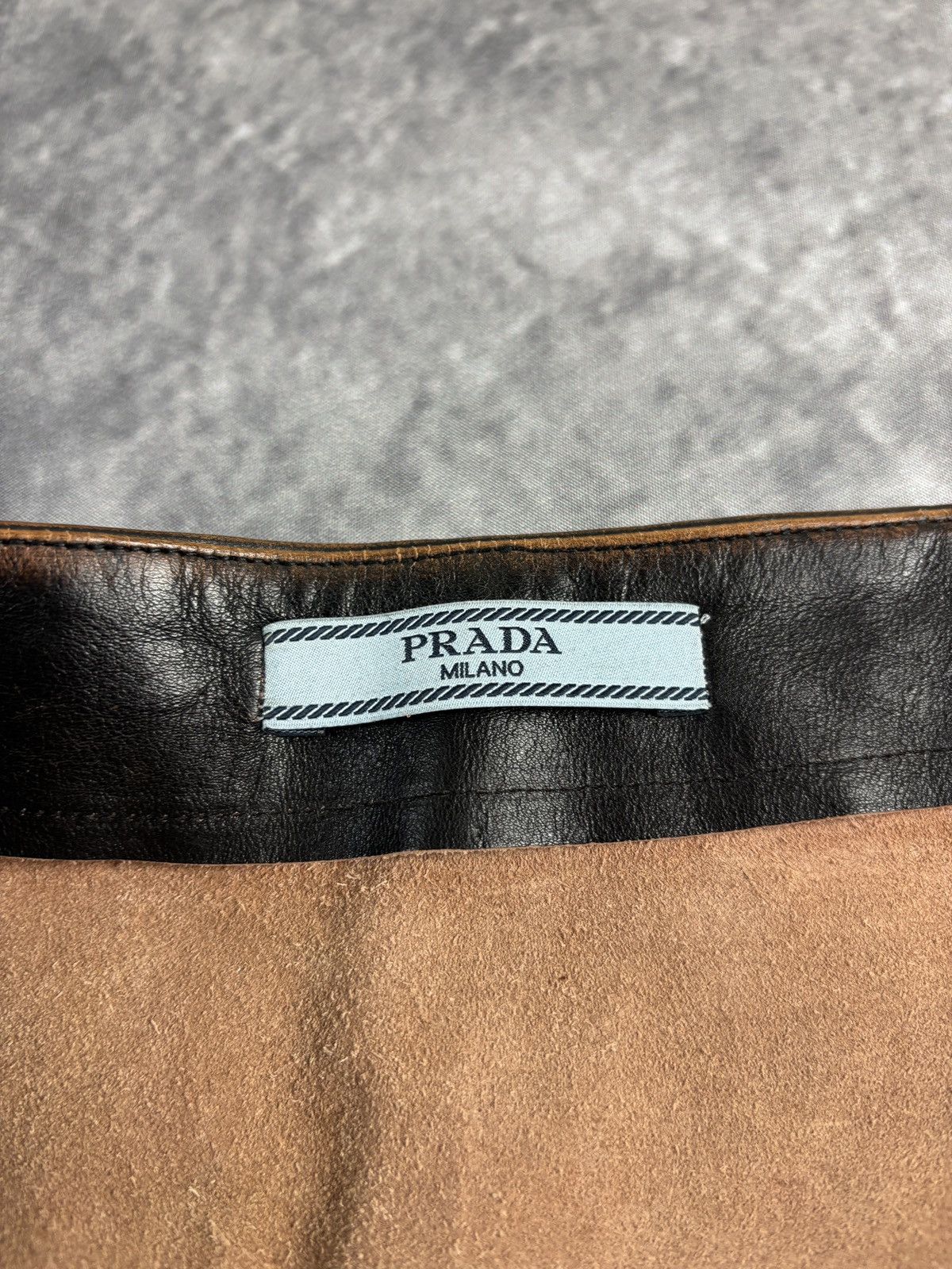 Prada F/W 2013 Prada Leather Skirt Runway Asymmetrical Maxi Long Size 27" / US 4 / IT 40 - 7 Thumbnail