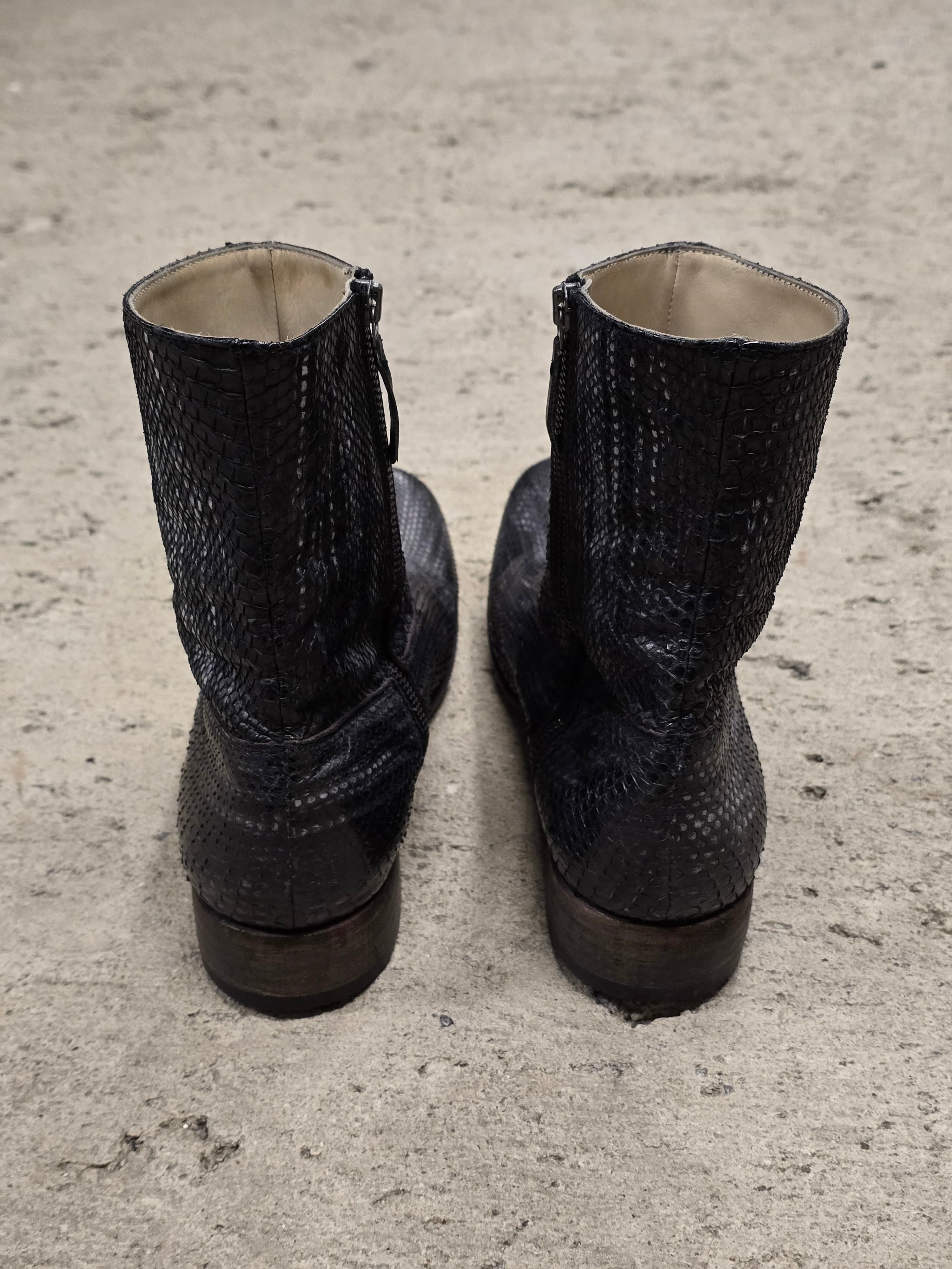 Carpe Diem Carpe Diem Striped Snakeskin Side Zip Boots Size US 10 / EU 43 - 8 Thumbnail