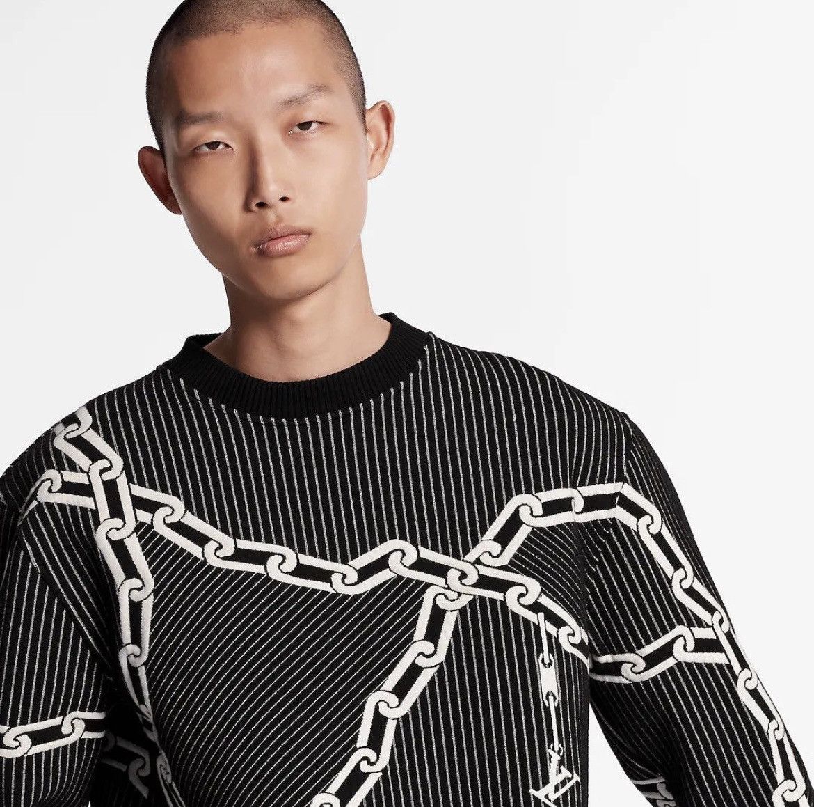 Louis Vuitton Louis Vuitton Quilted 3D Effect Chain Crewneck XS fit S/M Size US XS / EU 42 / 0 - 3 Thumbnail