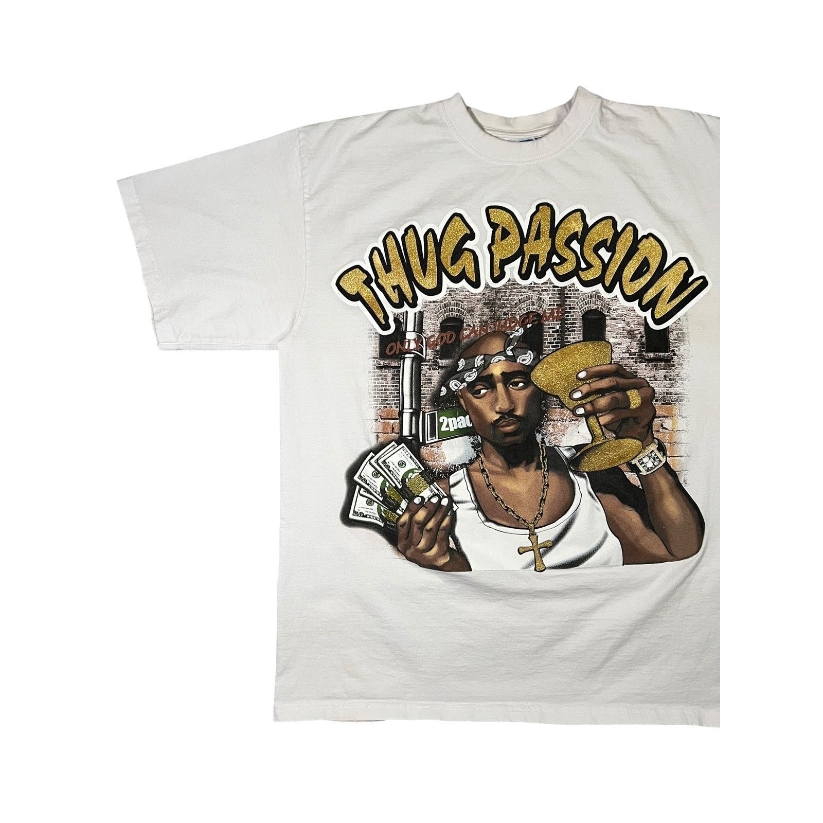 Rap Tees × Vintage Vintage Y2K Tupac Shakur Thug Passion 2pac rap tee (XL) Size US XL / EU 56 / 4 - 4 Thumbnail