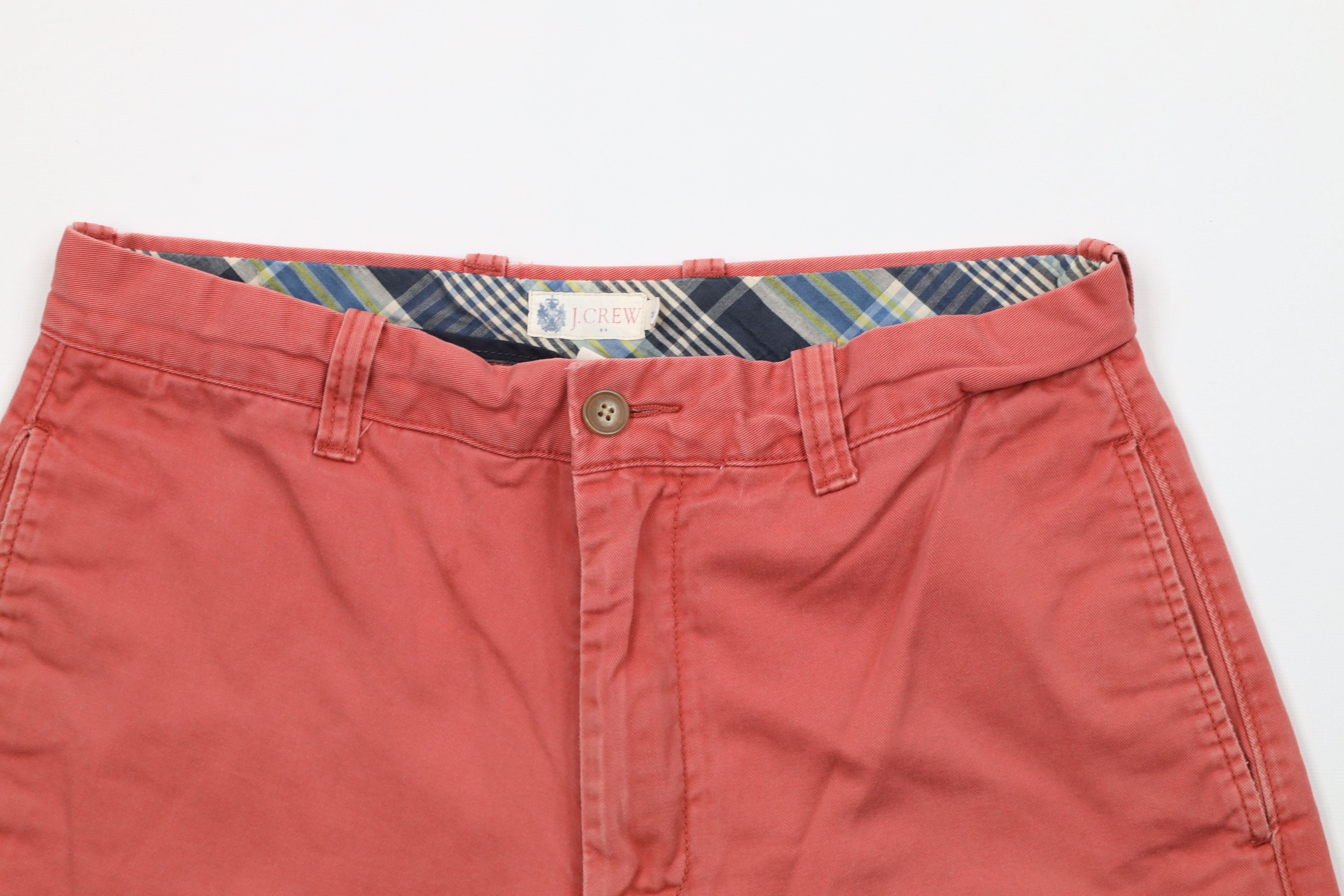 J.Crew × Vintage Vintage J Crew Distressed Above Knee Cotton Chino Shorts Red Size US 32 / EU 48 - 2 Thumbnail