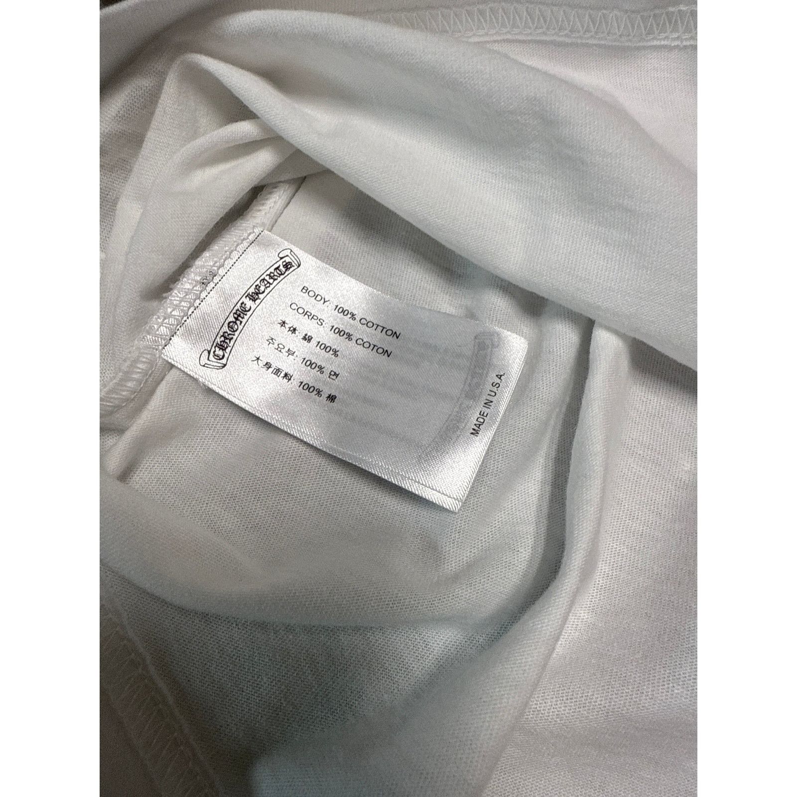 Chrome Hearts Chrome Hearts Scroll Logo White Pocket L/S T-Shirt Size LG Size US L / EU 52-54 / 3 - 5 Thumbnail