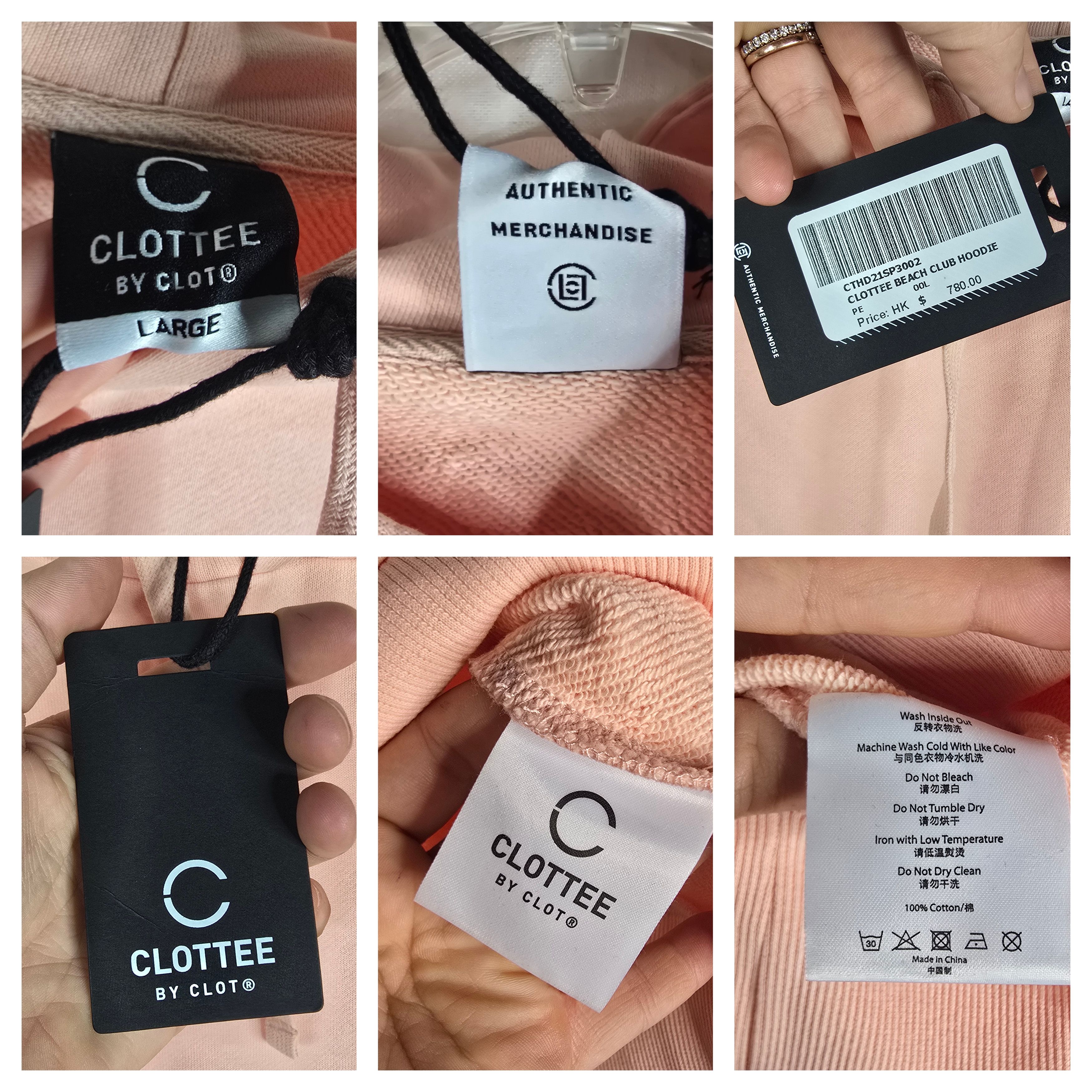 CLOT Clottee By Clot Mens Large Beach Club Peach hoodie Size US L / EU 52-54 / 3 - 9 Thumbnail