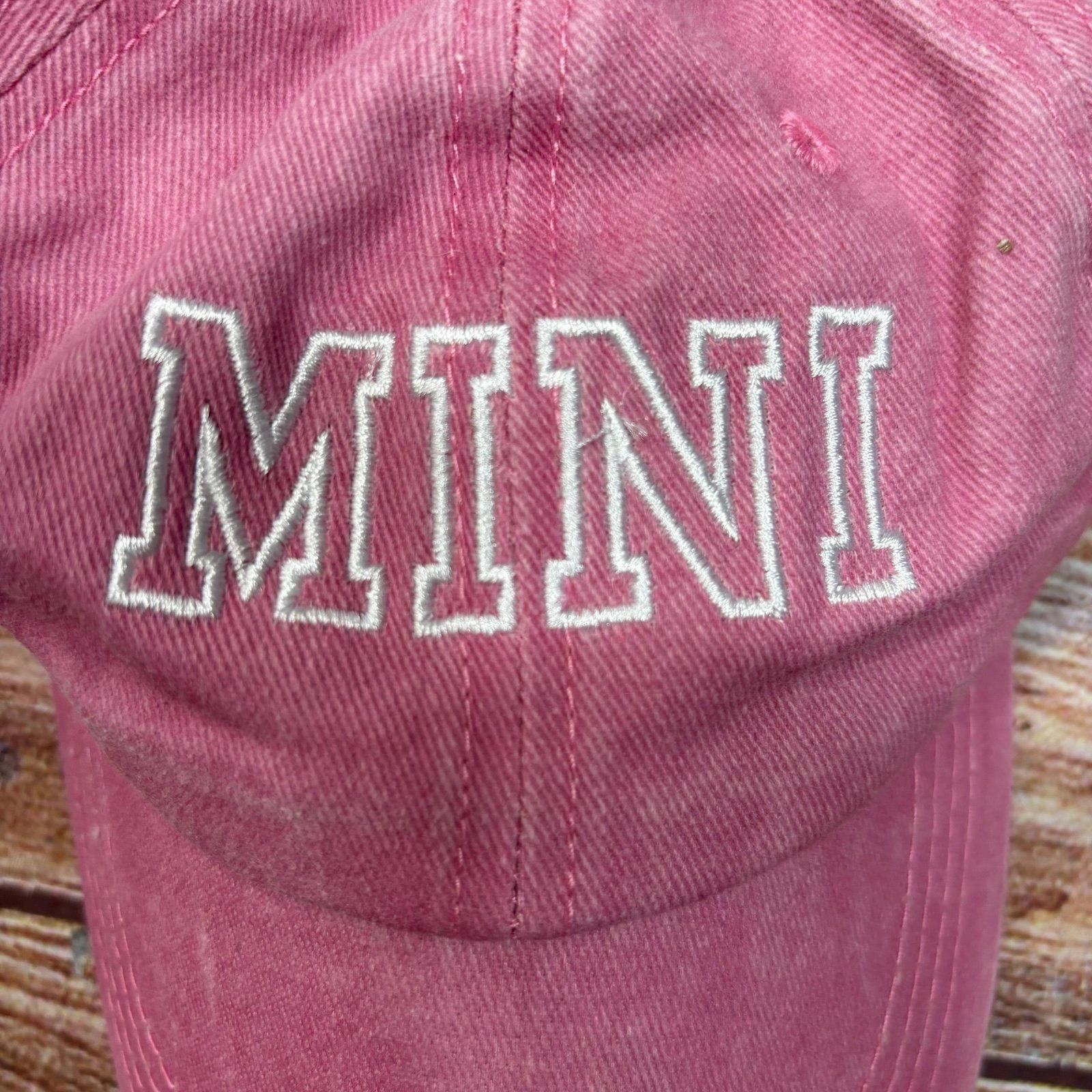 Other Pink Embroidered 'MINI' Baseball Cap Adjustable Hat Size ONE SIZE - 3 Thumbnail